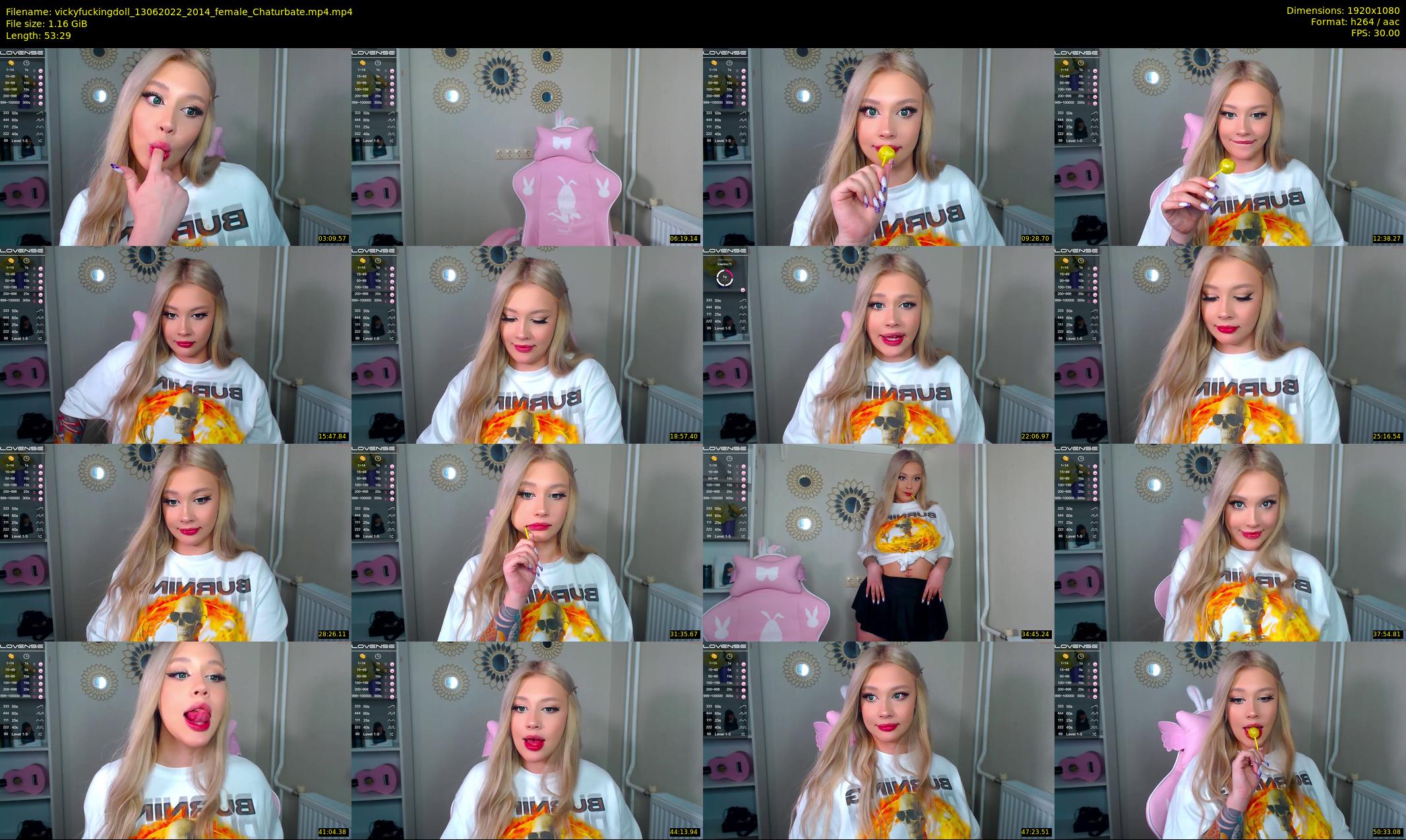 vickyfuckingdoll — 54 minute Chaturbate female cam show recording, 1080p, Jun 13, 2022