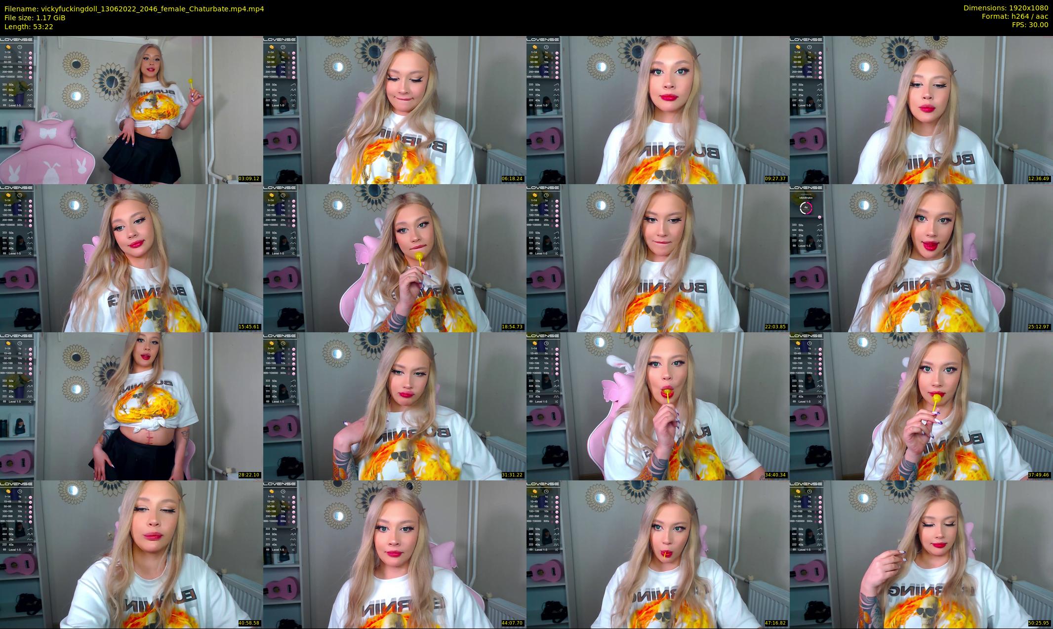 vickyfuckingdoll — 54 minute Chaturbate female cam show recording, 1080p, Jun 13, 2022