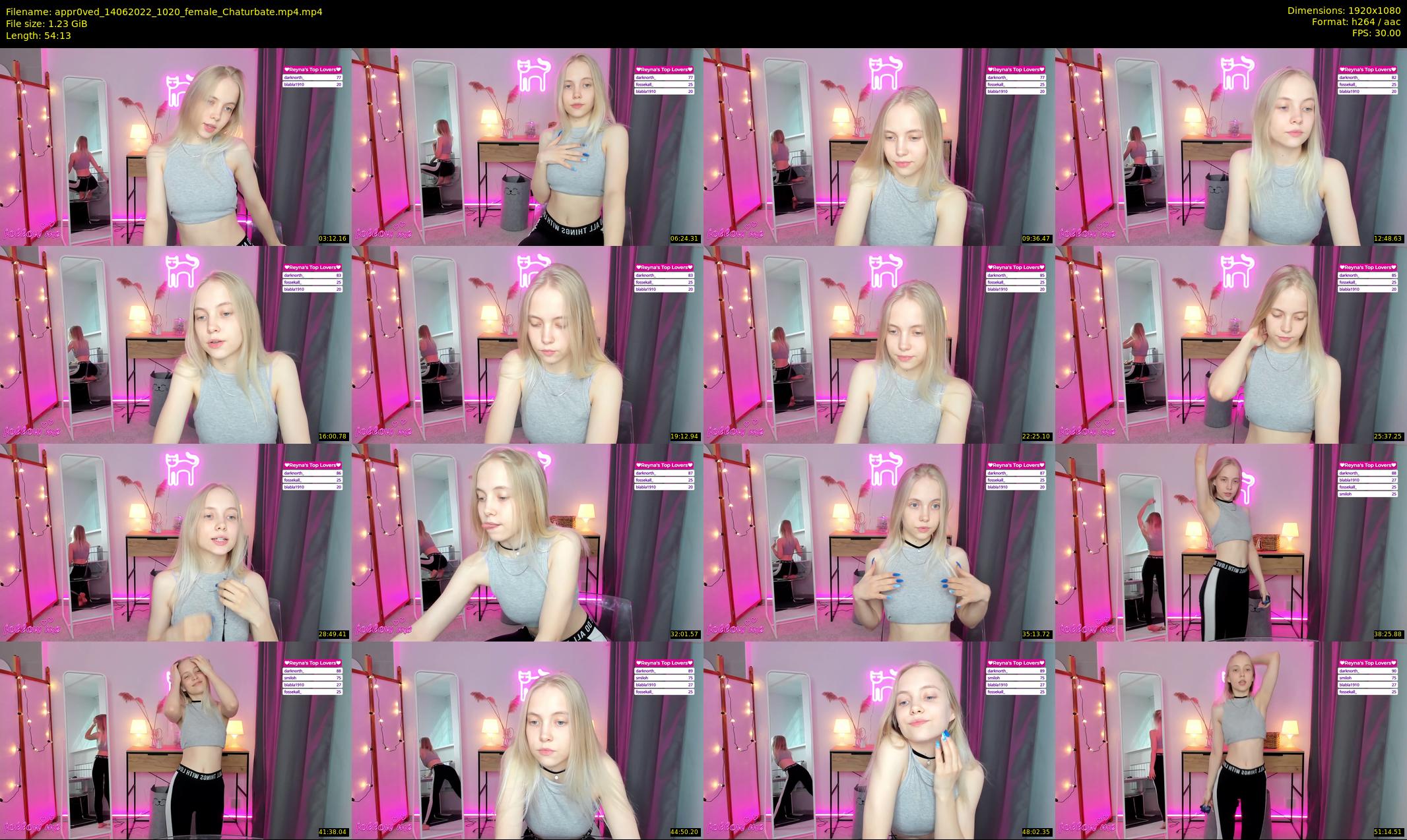 appr0ved — 55 minute Chaturbate female cam show recording, 1080p, Jun 14, 2022