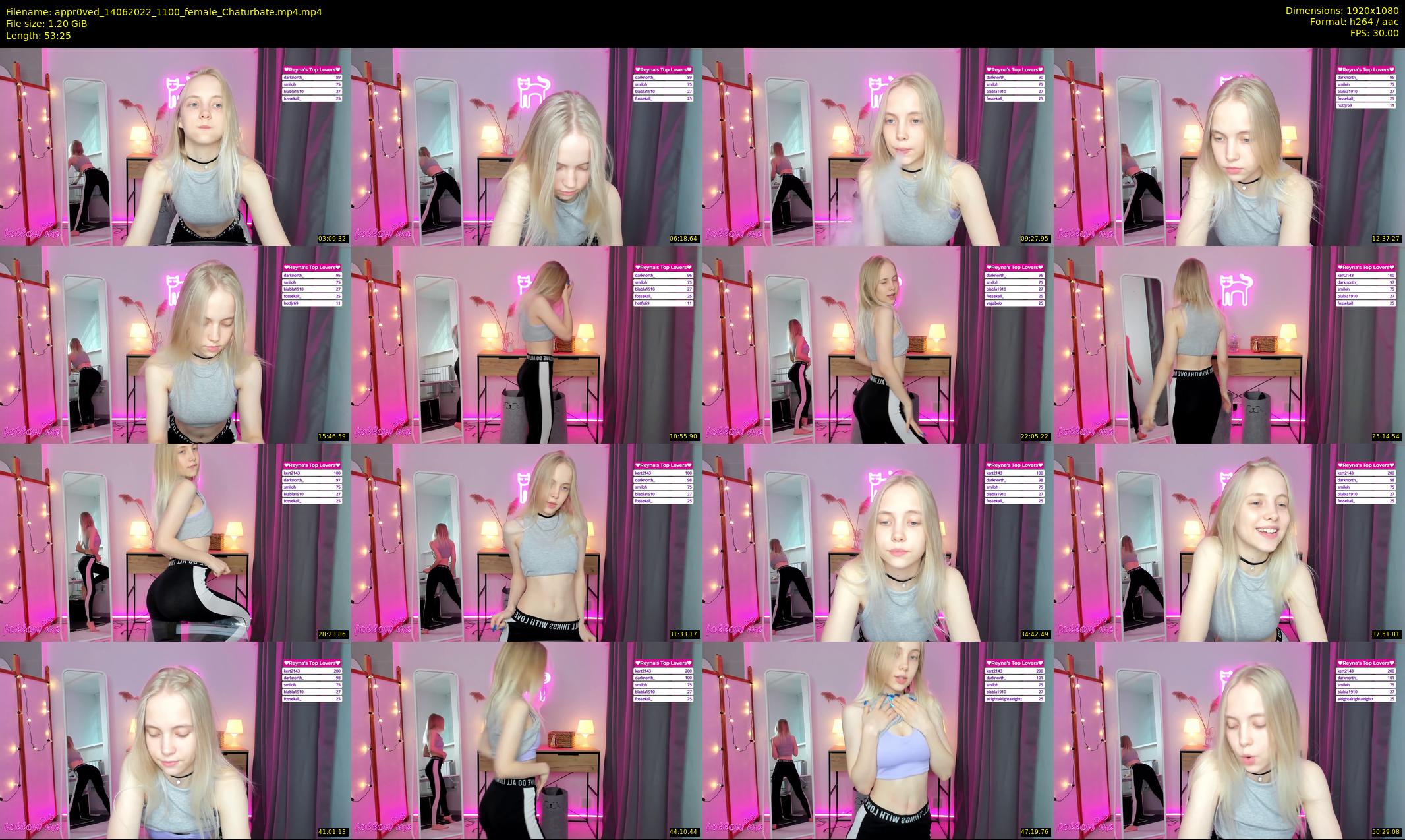 appr0ved — 54 minute Chaturbate female cam show recording, 1080p, Jun 14, 2022