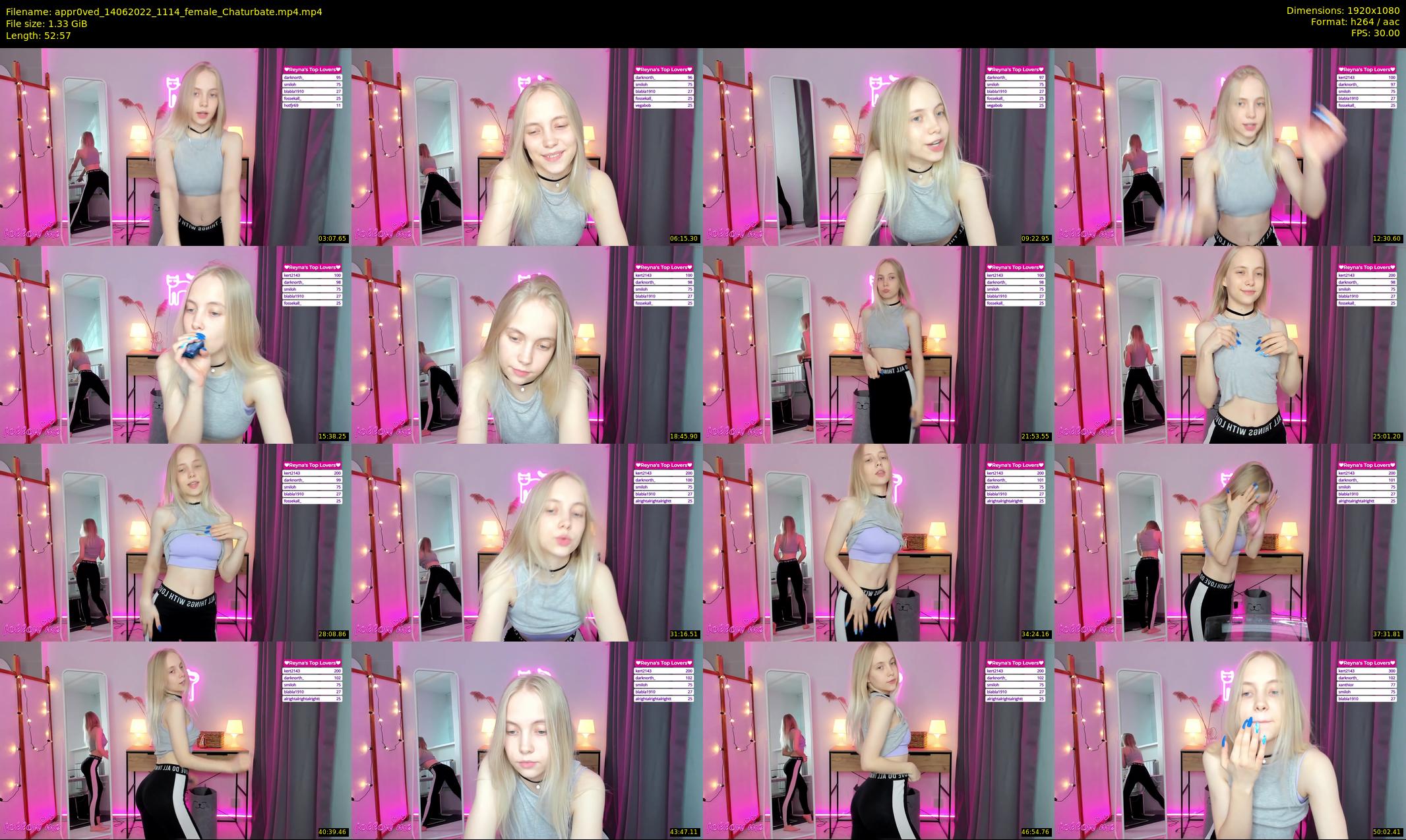 appr0ved — 53 minute Chaturbate female cam show recording, 1080p, Jun 14, 2022