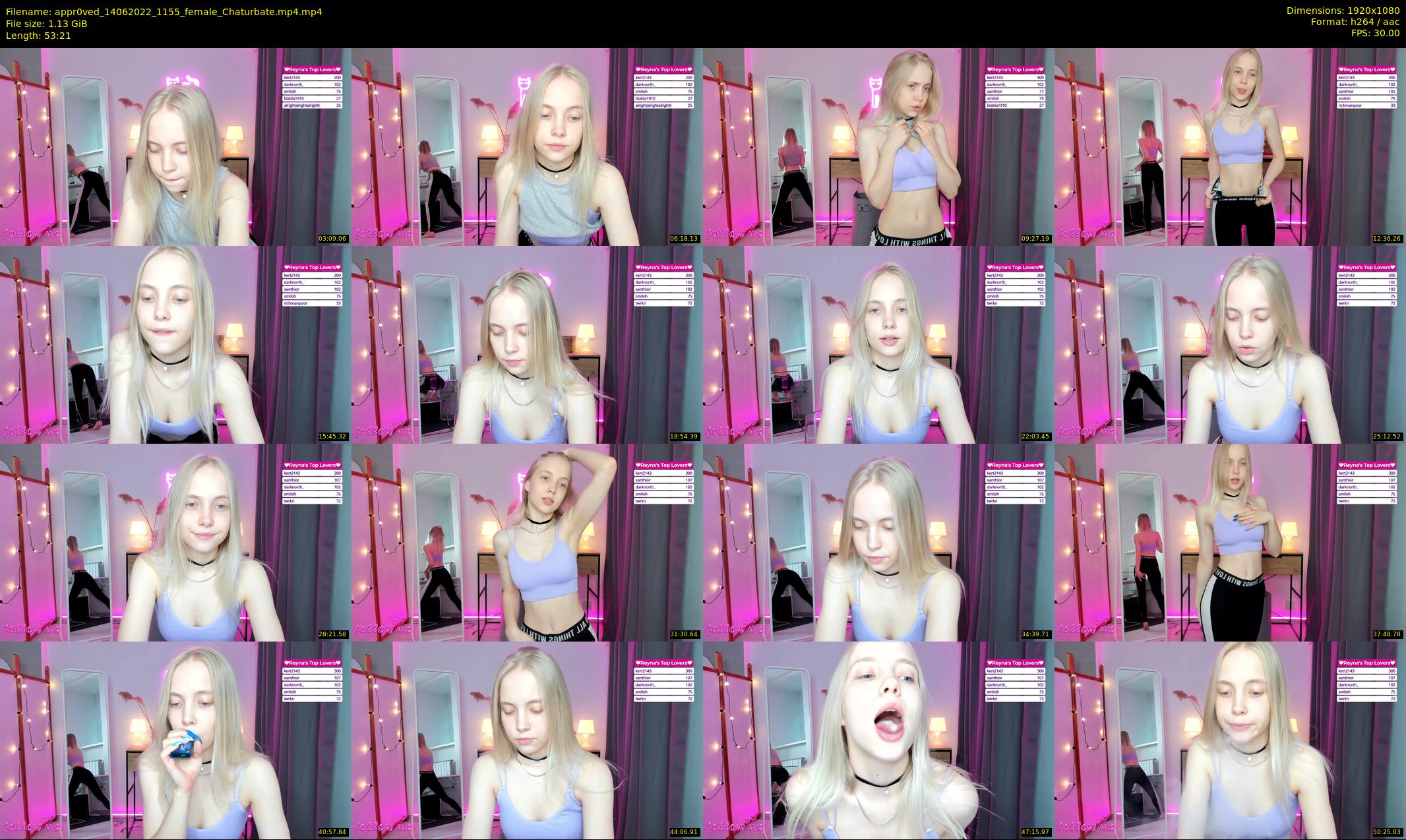 appr0ved — 54 minute Chaturbate female cam show recording, 1080p, Jun 14, 2022