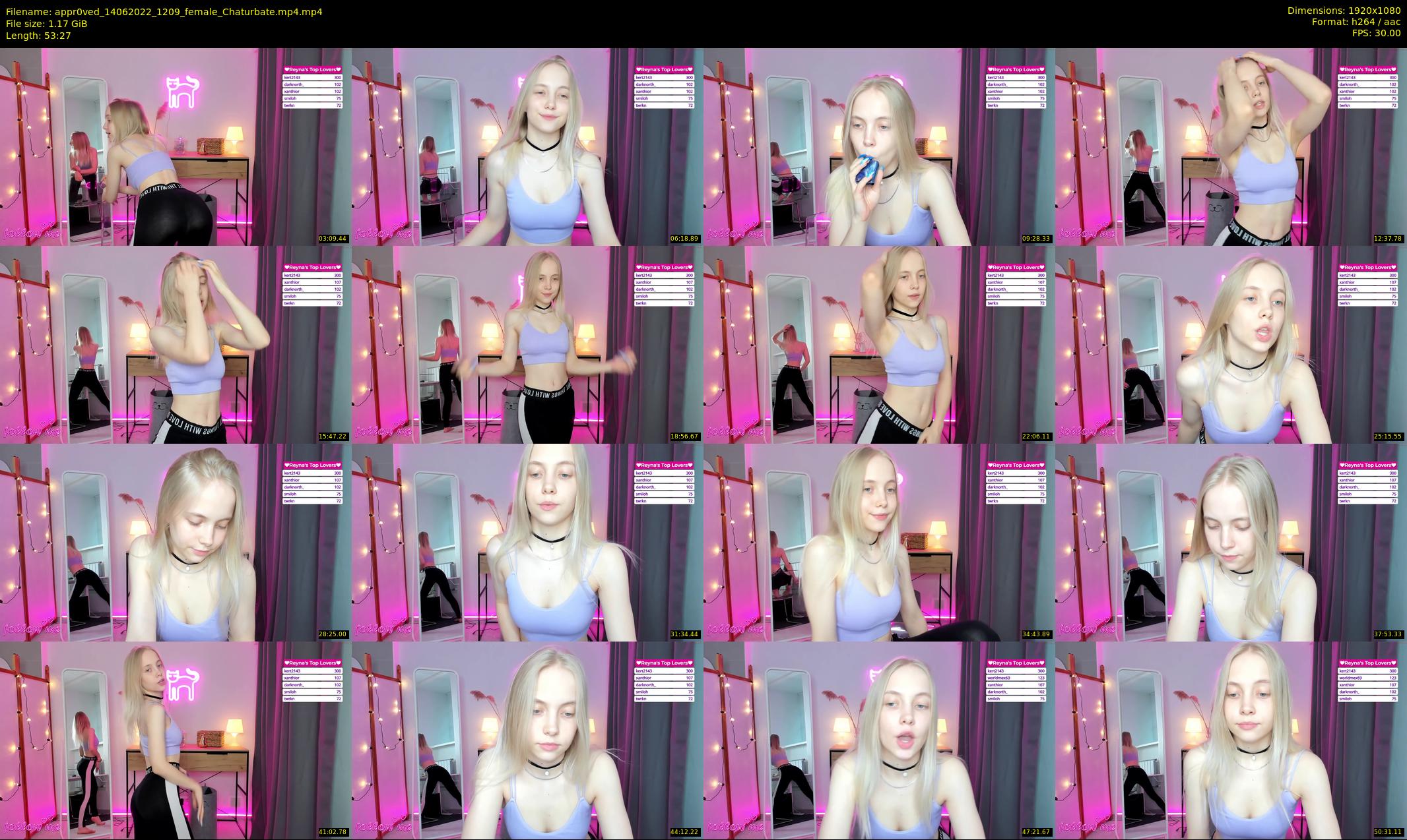 appr0ved — 54 minute Chaturbate female cam show recording, 1080p, Jun 14, 2022