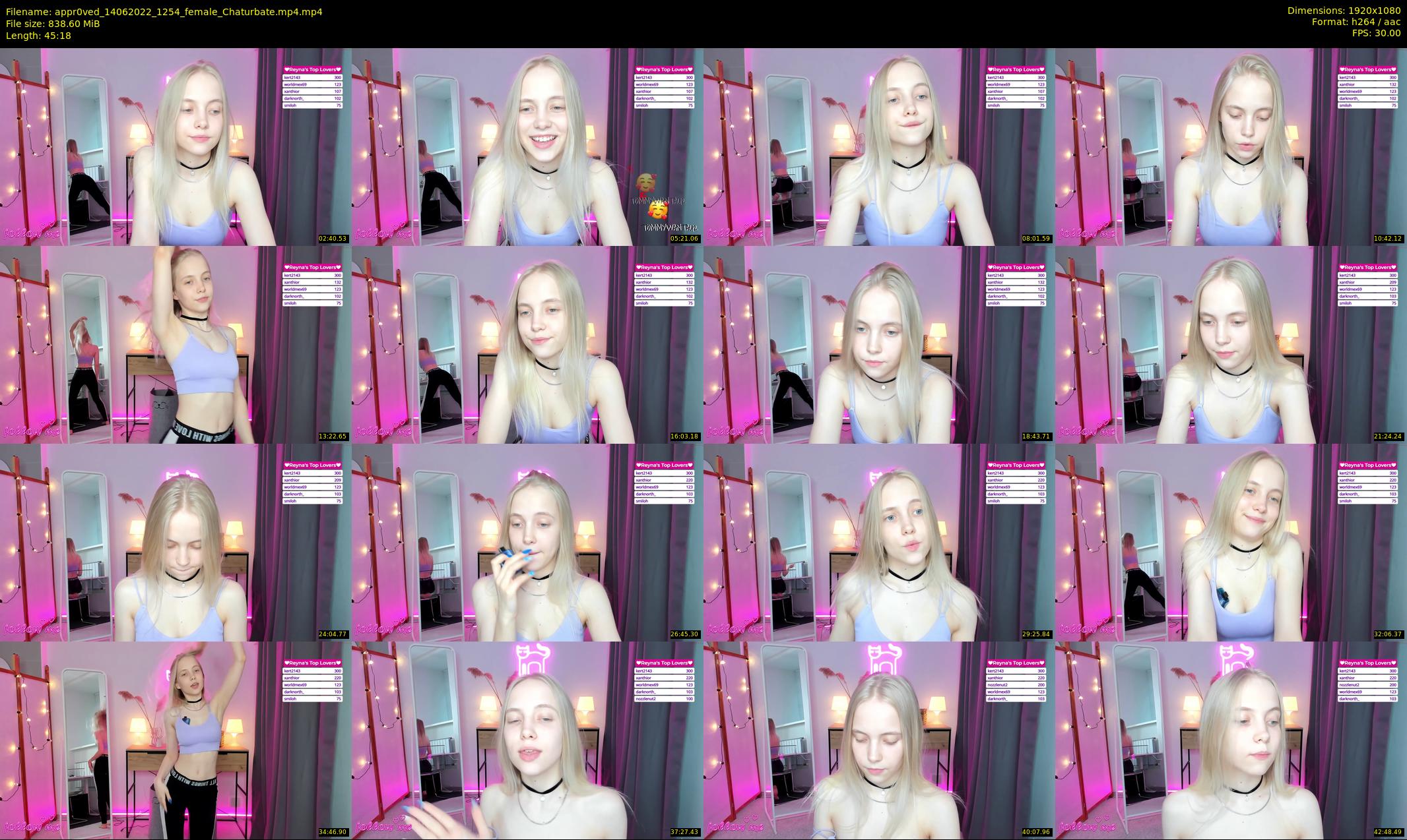 appr0ved — 46 minute Chaturbate female cam show recording, 1080p, Jun 14, 2022