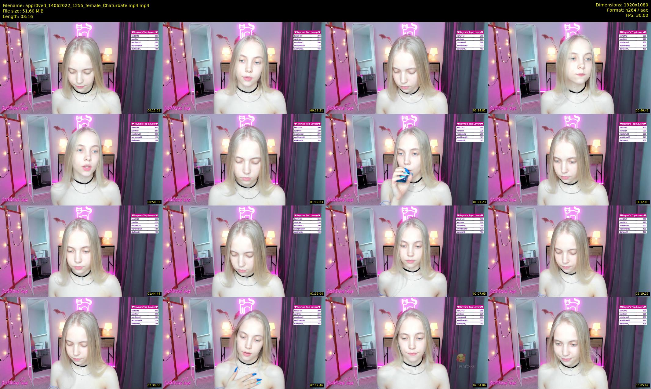 appr0ved — 4 minute Chaturbate female cam show recording, 1080p, Jun 14, 2022