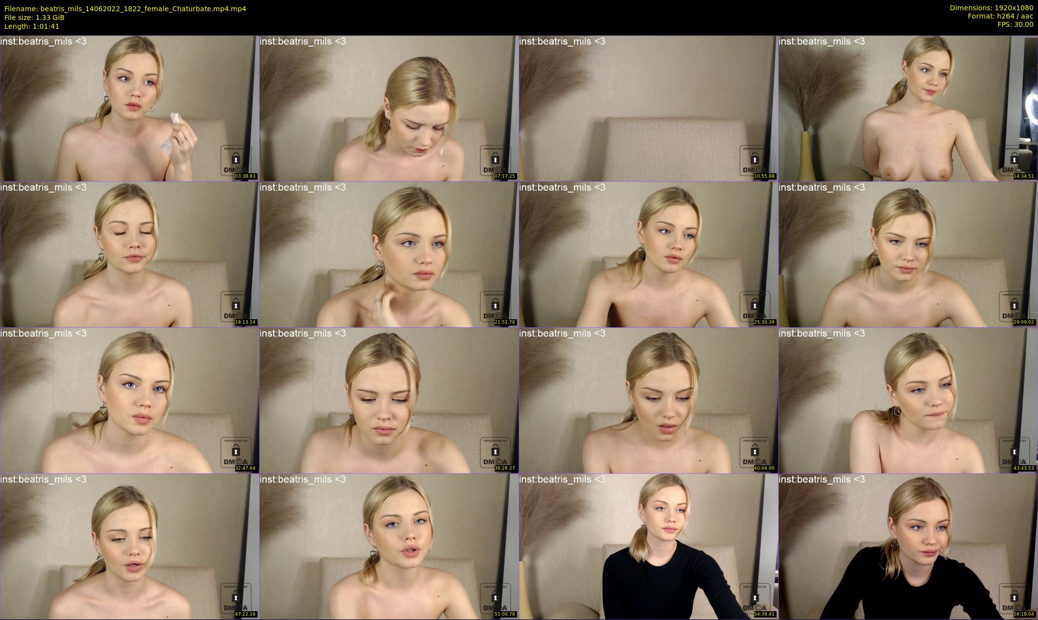 beatris_mils — 62 minute Chaturbate female cam show recording, 1080p, Jun 14, 2022