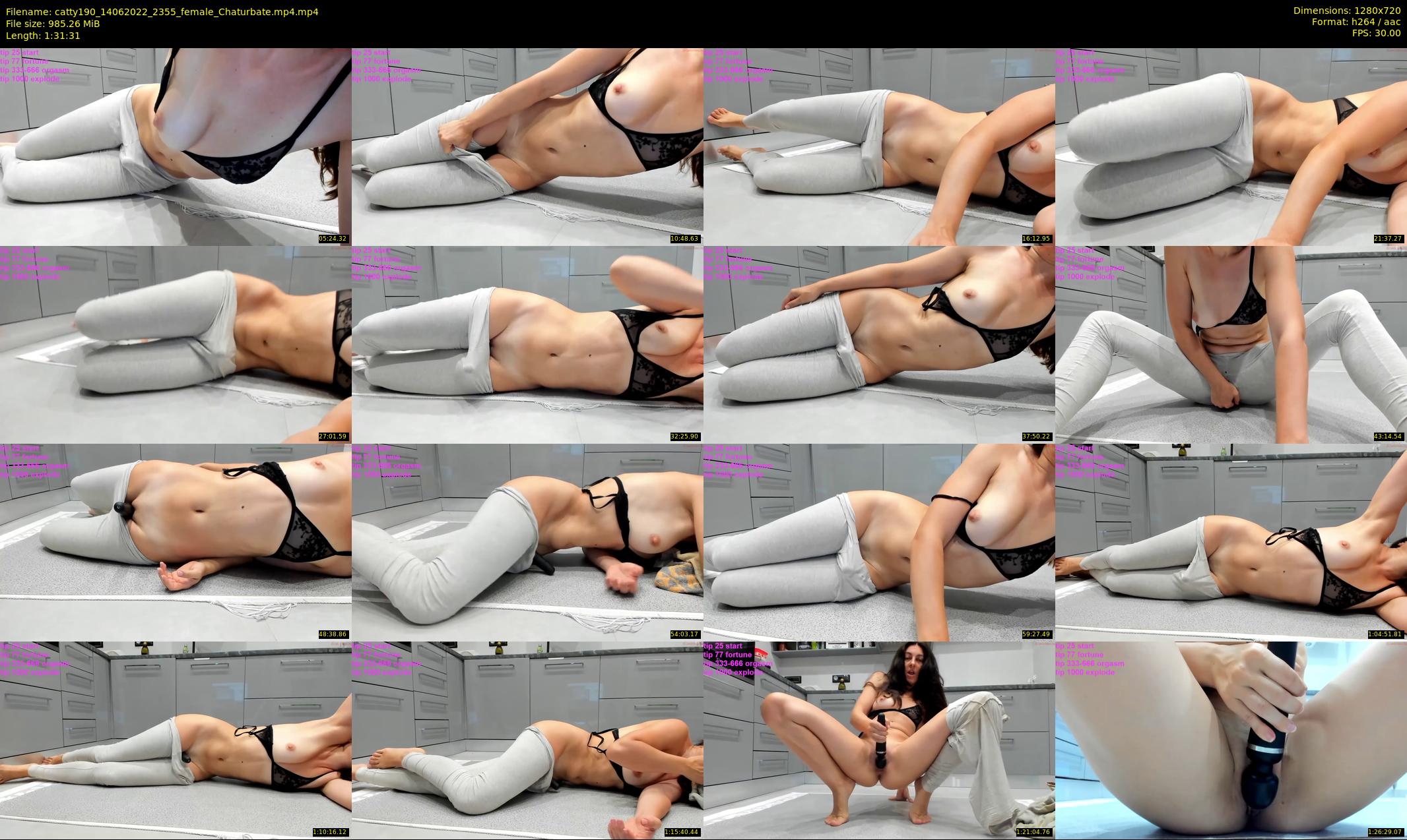 catty190 — 92 minute Chaturbate female cam show recording, 720p, Jun 14, 2022