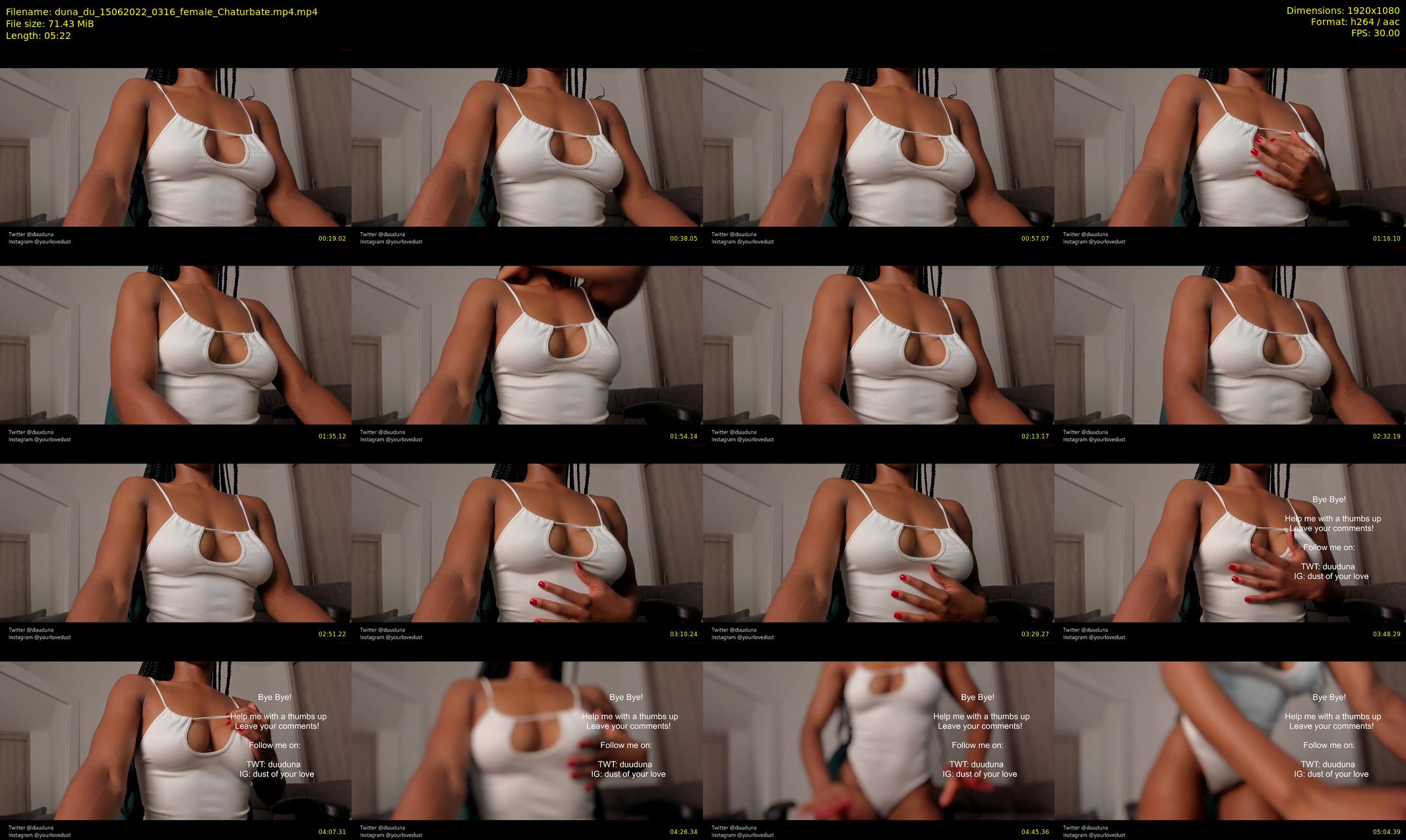 duna_du — 6 minute Chaturbate female cam show recording, 1080p, Jun 15, 2022