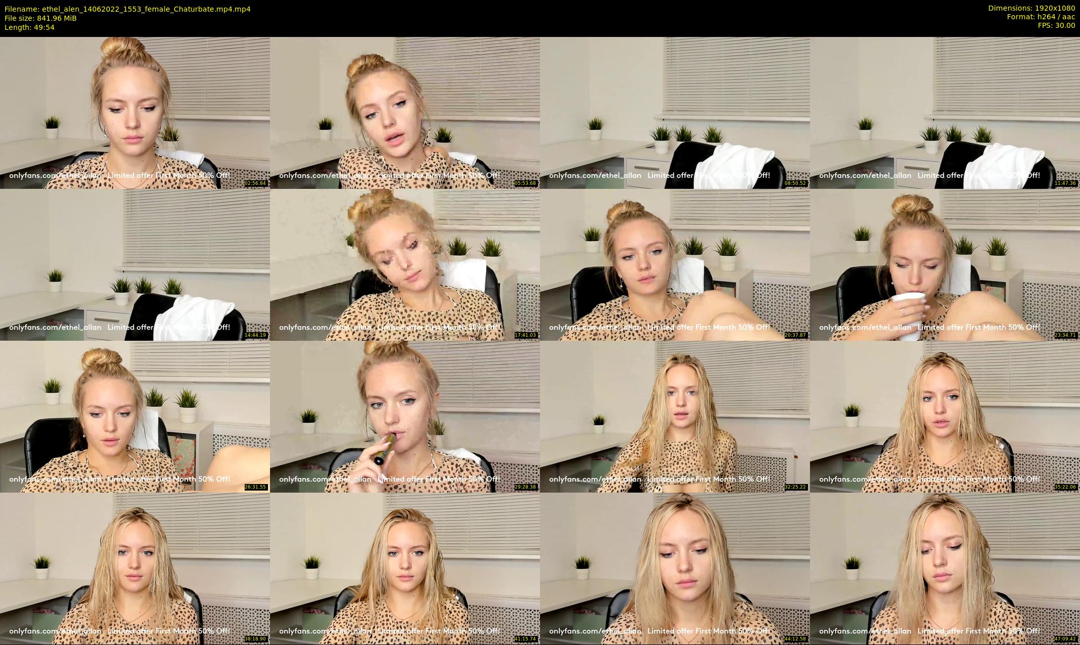 ethel_alen — 50 minute Chaturbate female cam show recording, 1080p, Jun 14, 2022