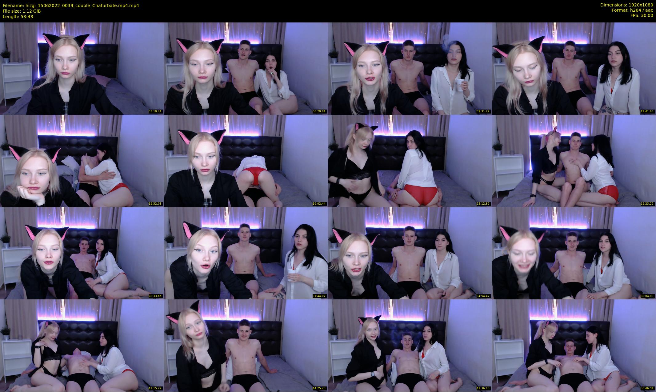 hizgi — 54 minute Chaturbate couple cam show recording, 1080p, Jun 15, 2022