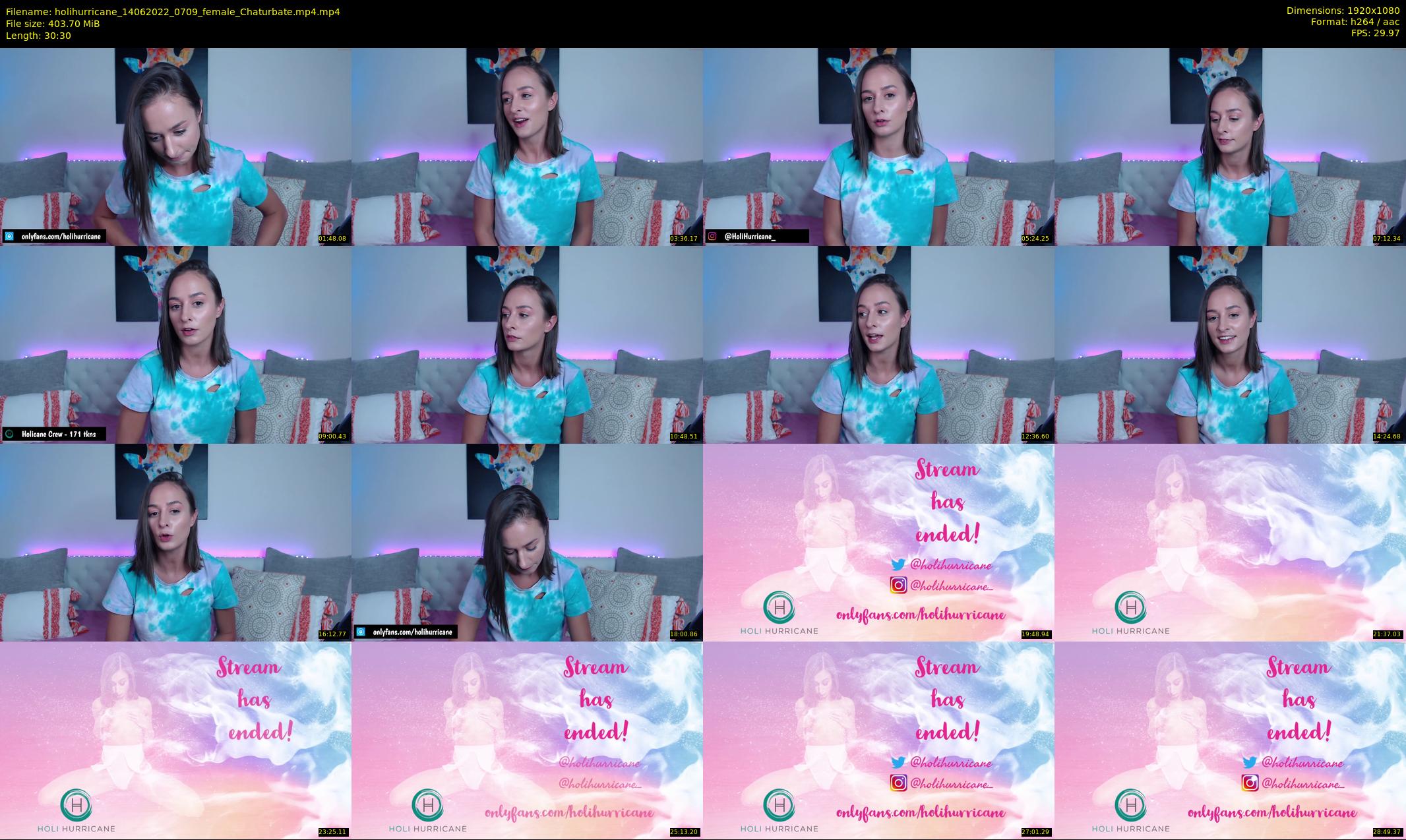 holihurricane — 31 minute Chaturbate female cam show recording, 1080p, Jun 14, 2022