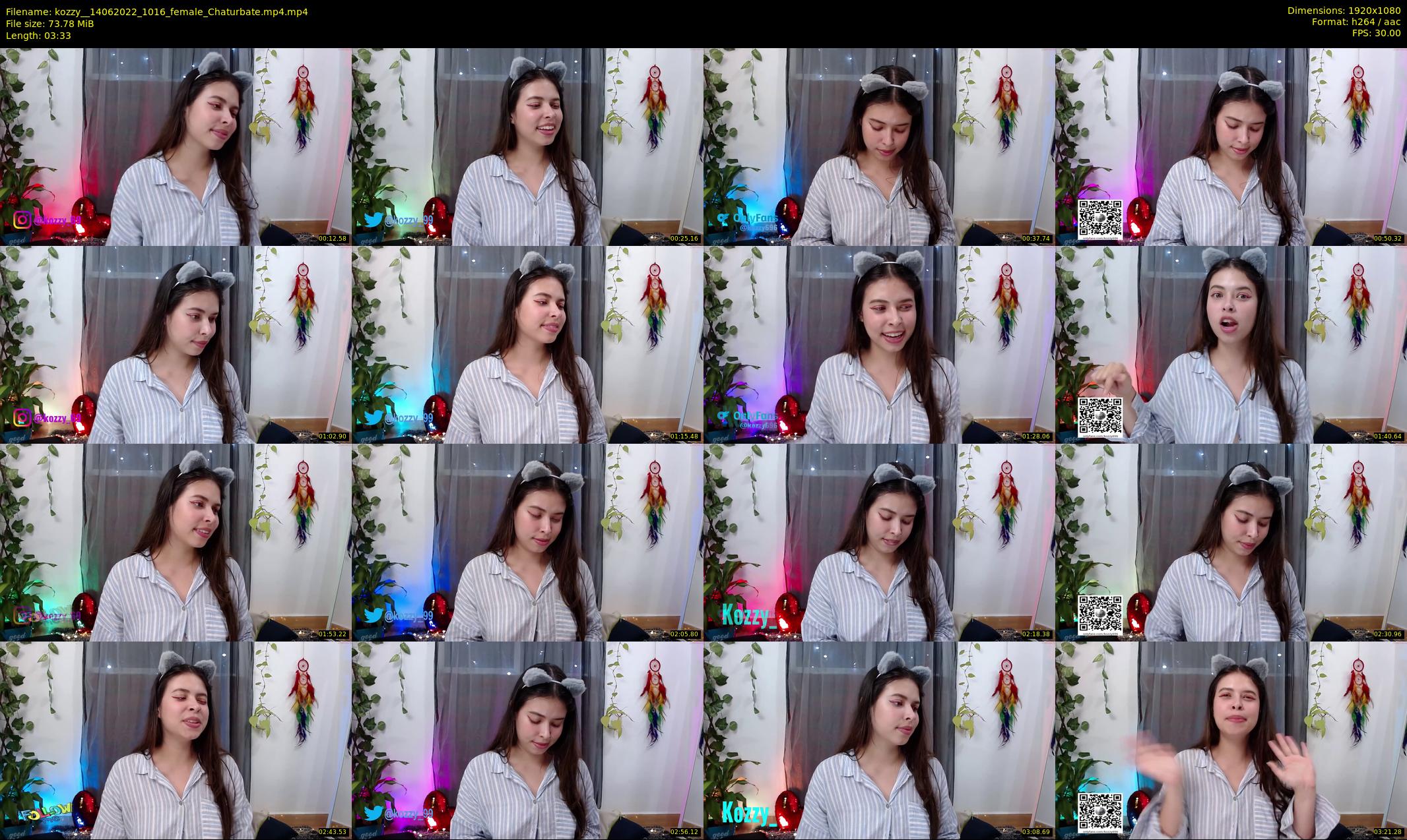 kozzy_ — 4 minute Chaturbate female cam show recording, 1080p, Jun 14, 2022