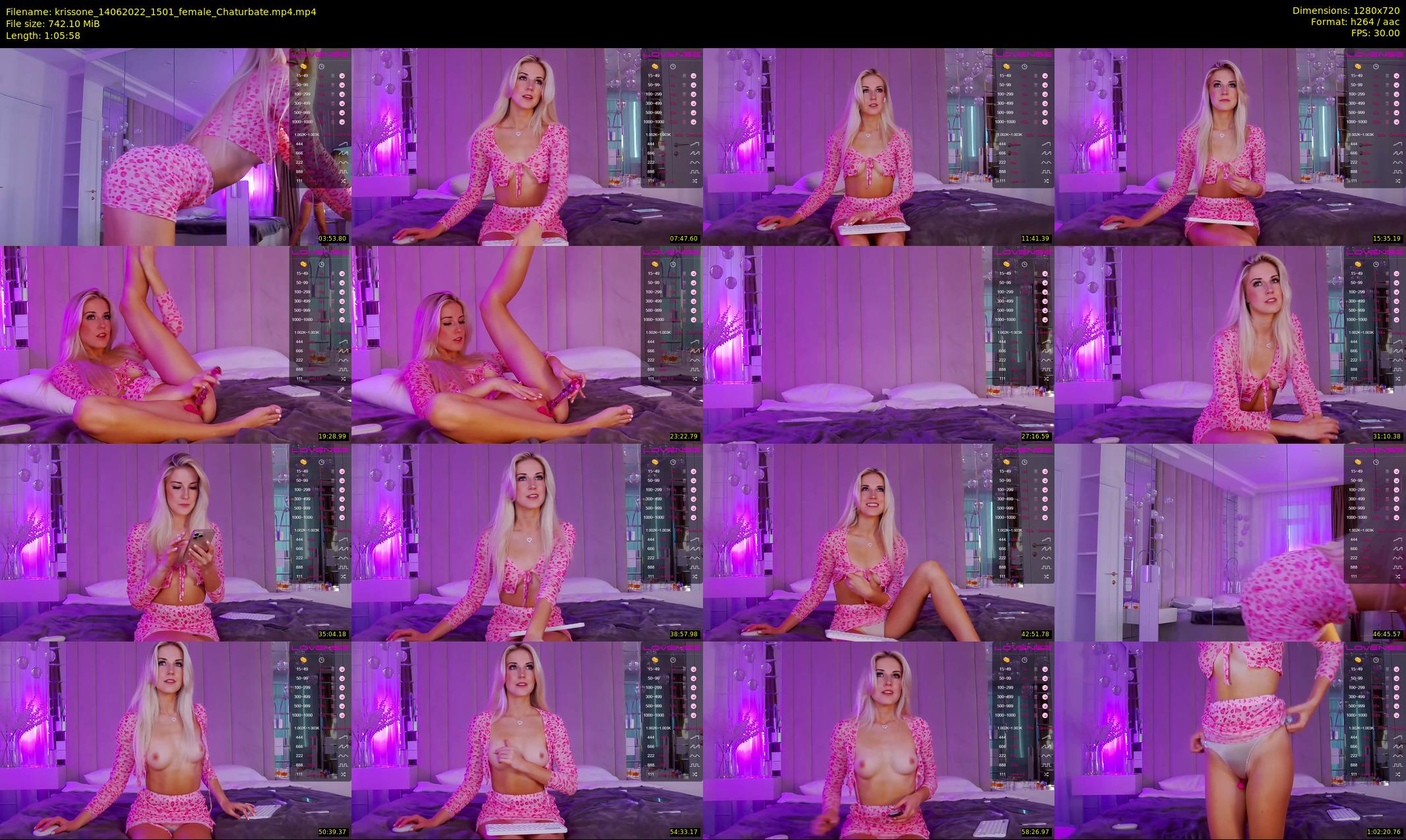 krissone — 66 minute Chaturbate female cam show recording, 720p, Jun 14, 2022