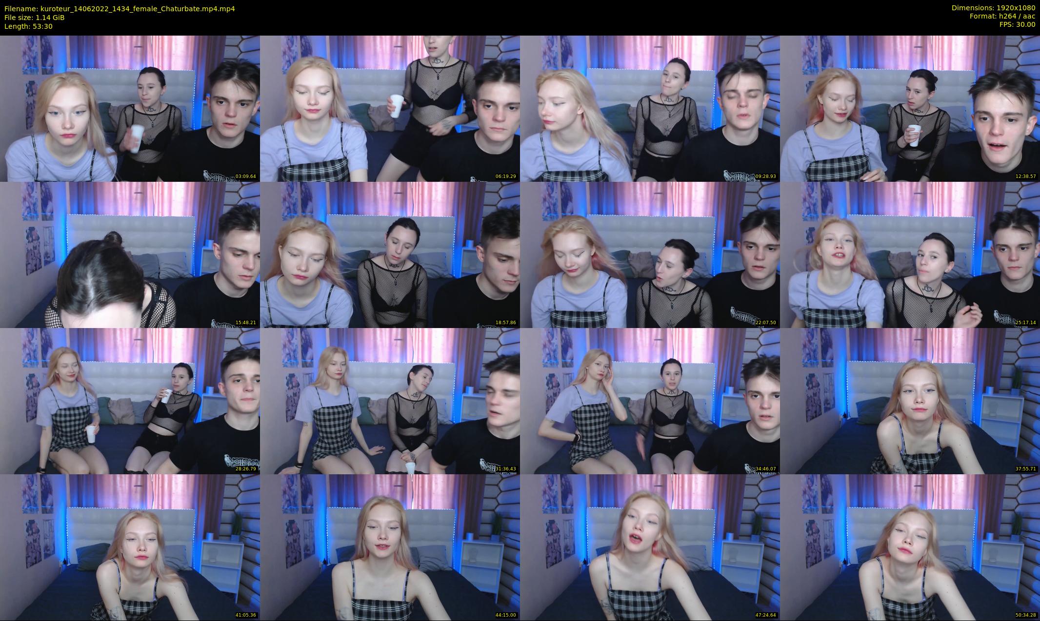 kuroteur — 54 minute Chaturbate couple cam show recording, 1080p, Jun 14, 2022