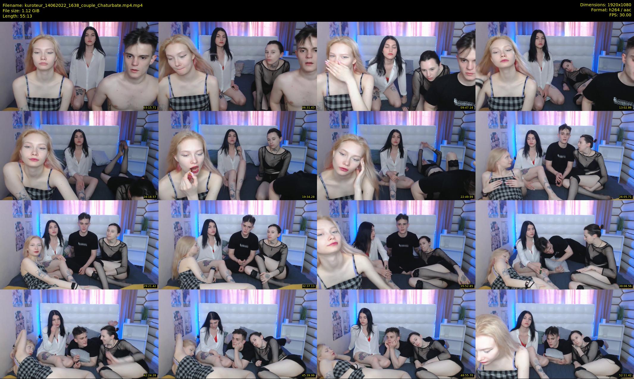 kuroteur — 56 minute Chaturbate couple cam show recording, 1080p, Jun 14, 2022