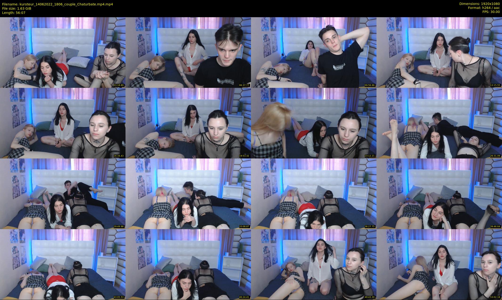 kuroteur — 57 minute Chaturbate couple cam show recording, 1080p, Jun 14, 2022