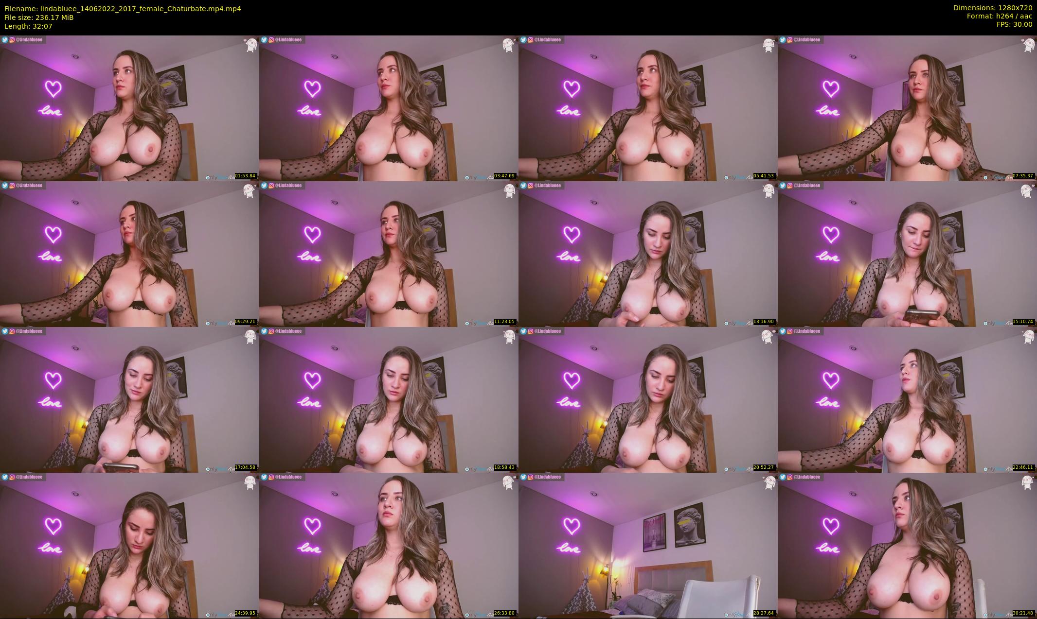 lindabluee — 33 minute Chaturbate female cam show recording, 720p, Jun 14, 2022