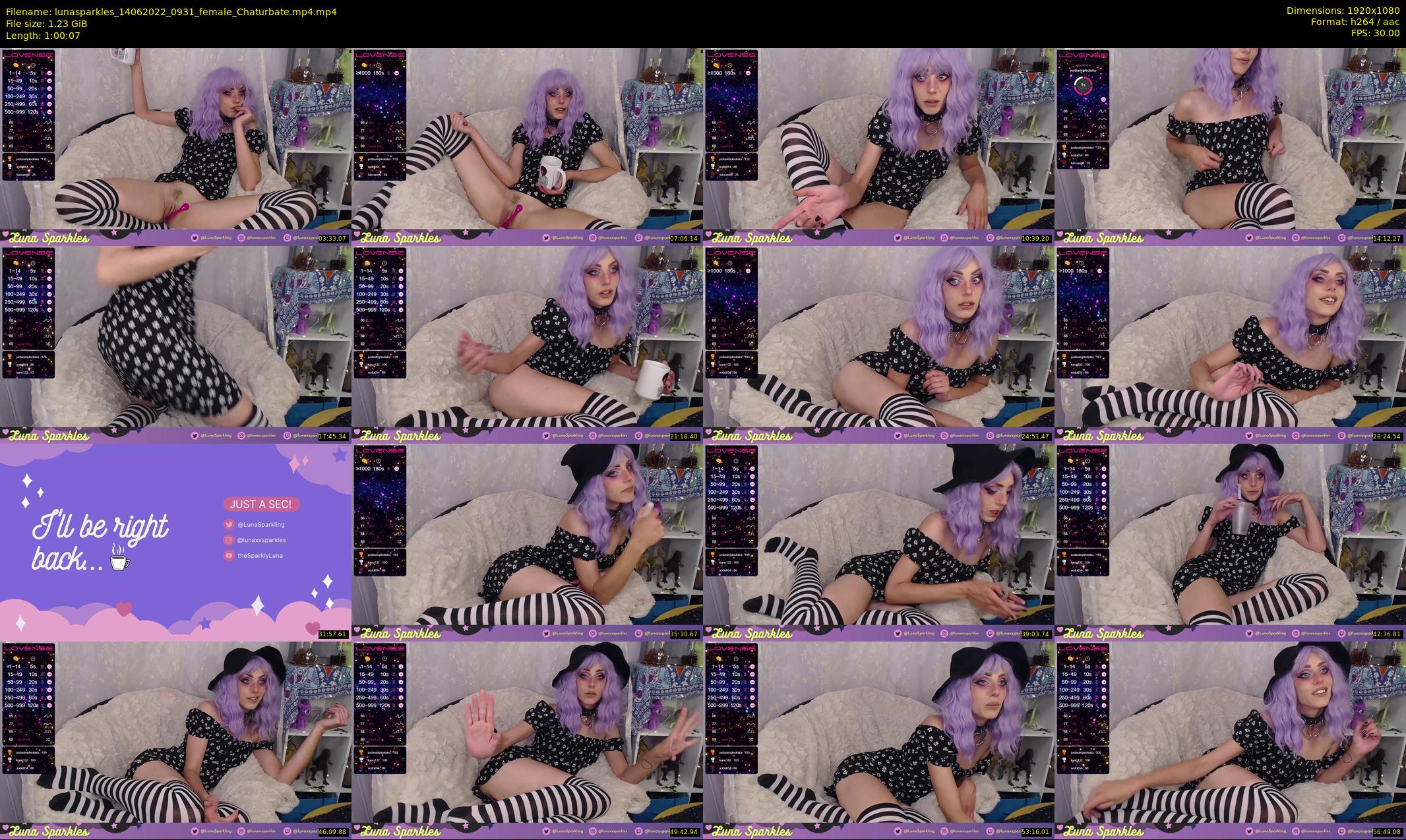 lunasparkles — 61 minute Chaturbate female cam show recording, 1080p, Jun 14, 2022