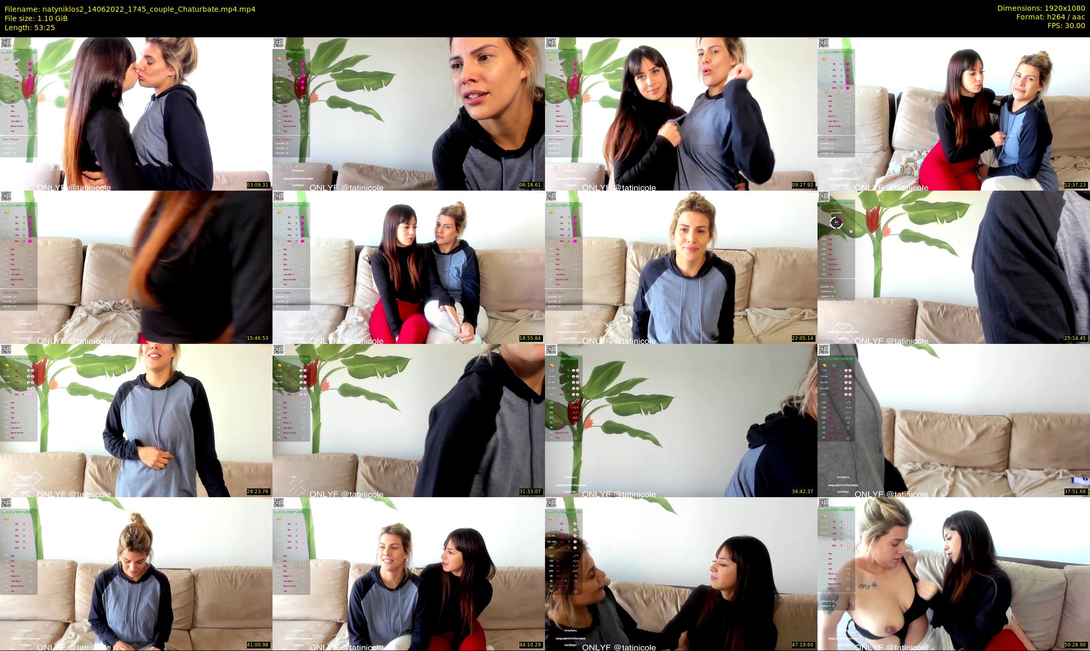 natyniklos2 — 54 minute Chaturbate couple cam show recording, 1080p, Jun 14, 2022