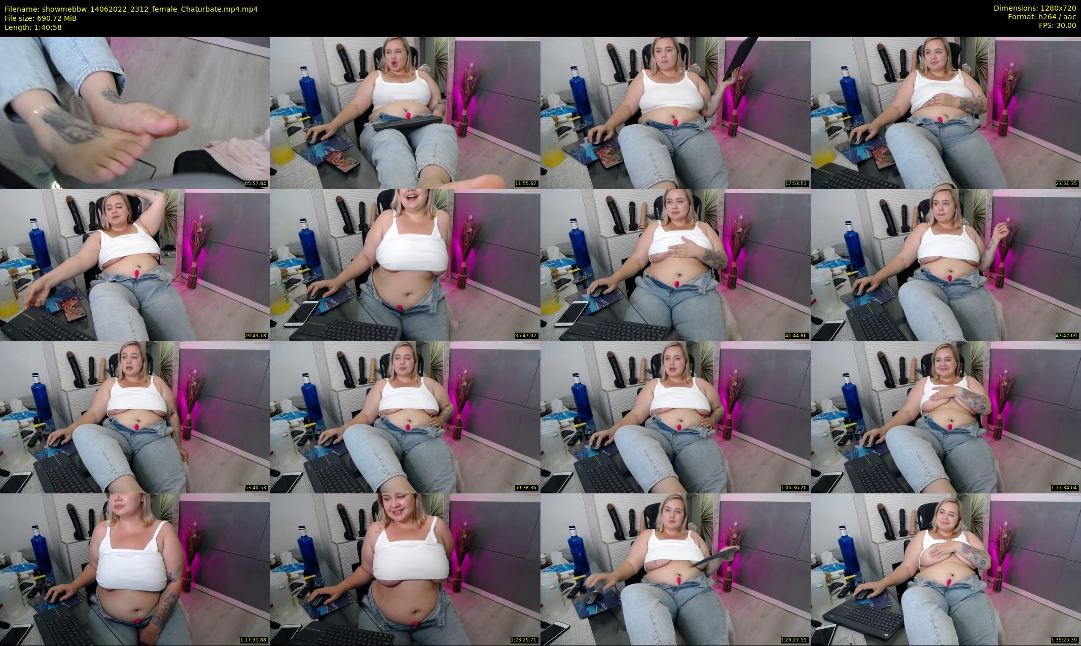 showmebbw — 101 minute Chaturbate female cam show recording, 720p, Jun 14, 2022
