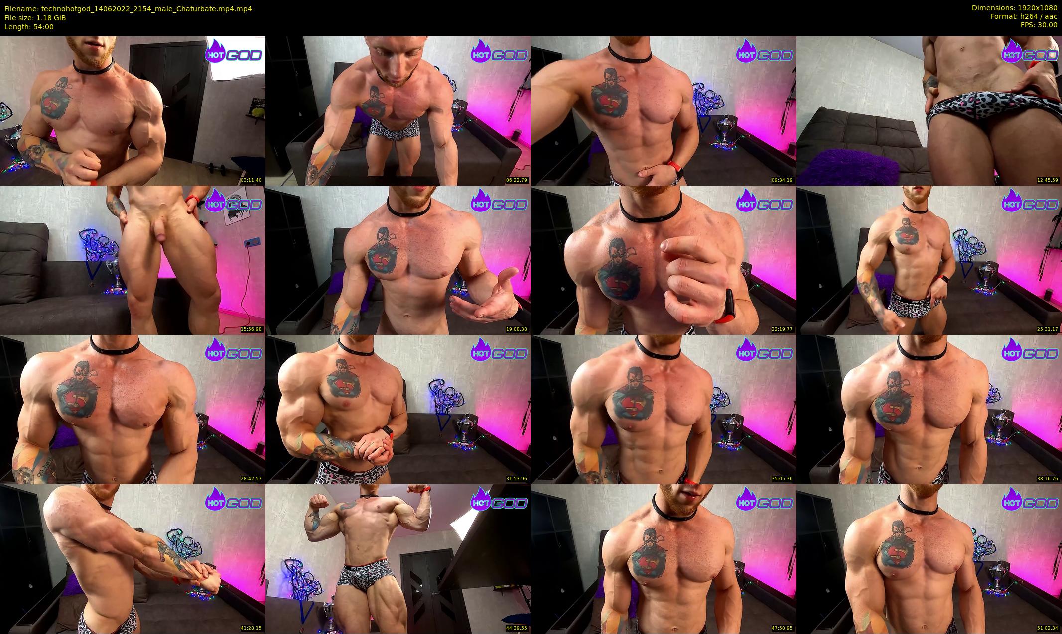 technohotgod — 54 minute Chaturbate male cam show recording, 1080p, Jun 14, 2022