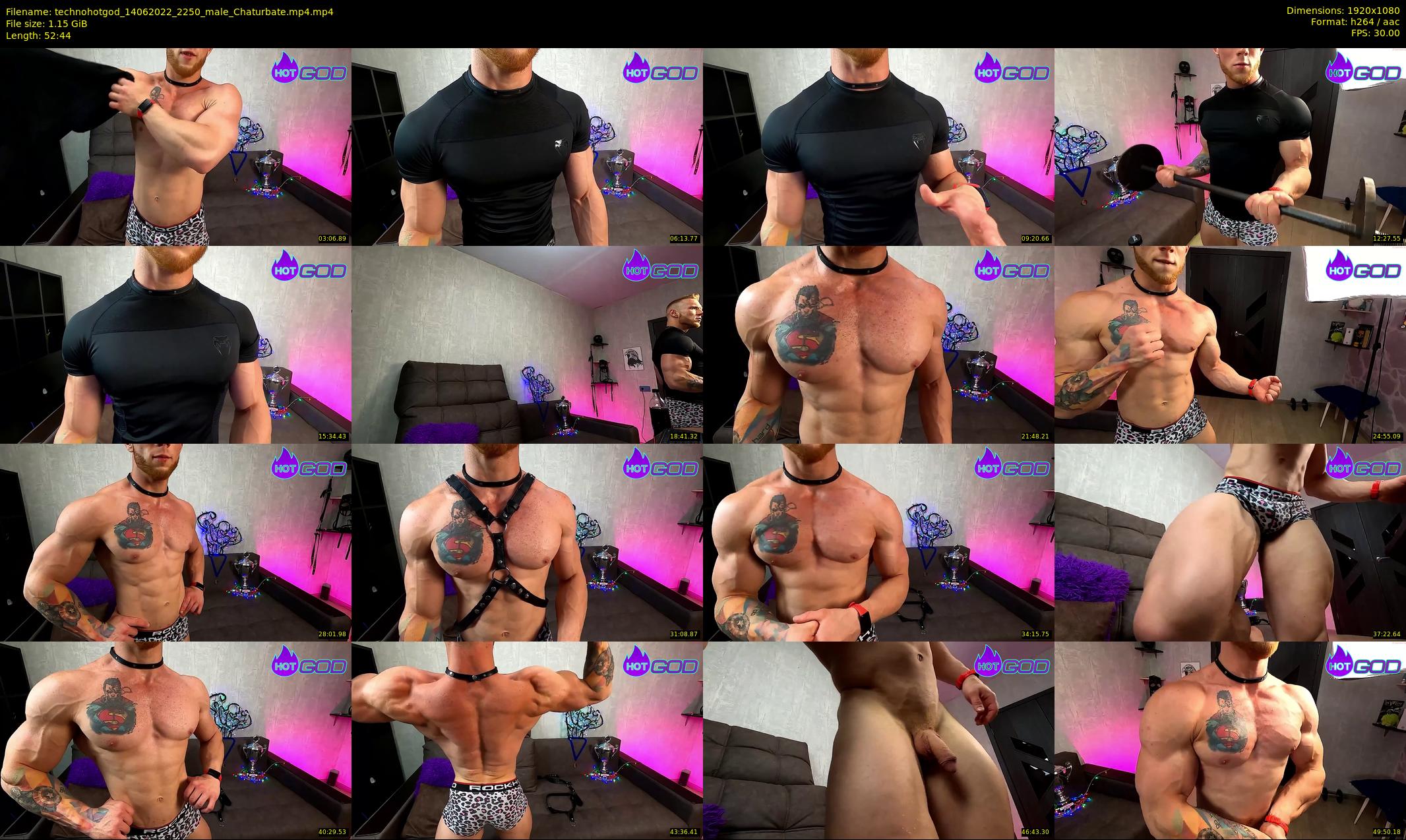 technohotgod — 53 minute Chaturbate male cam show recording, 1080p, Jun 14, 2022