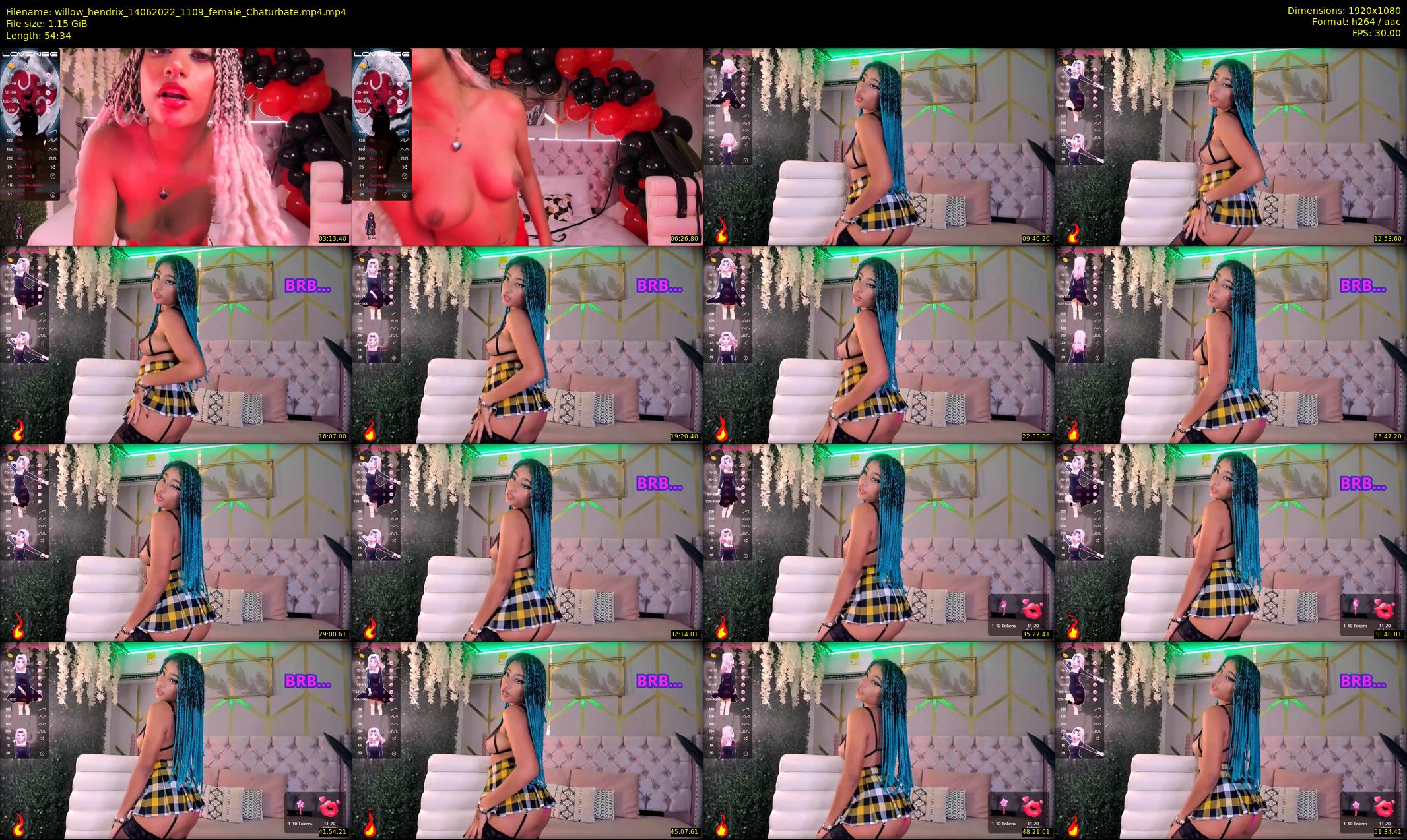 willow_hendrix — 55 minute Chaturbate female cam show recording, 1080p, Jun 14, 2022