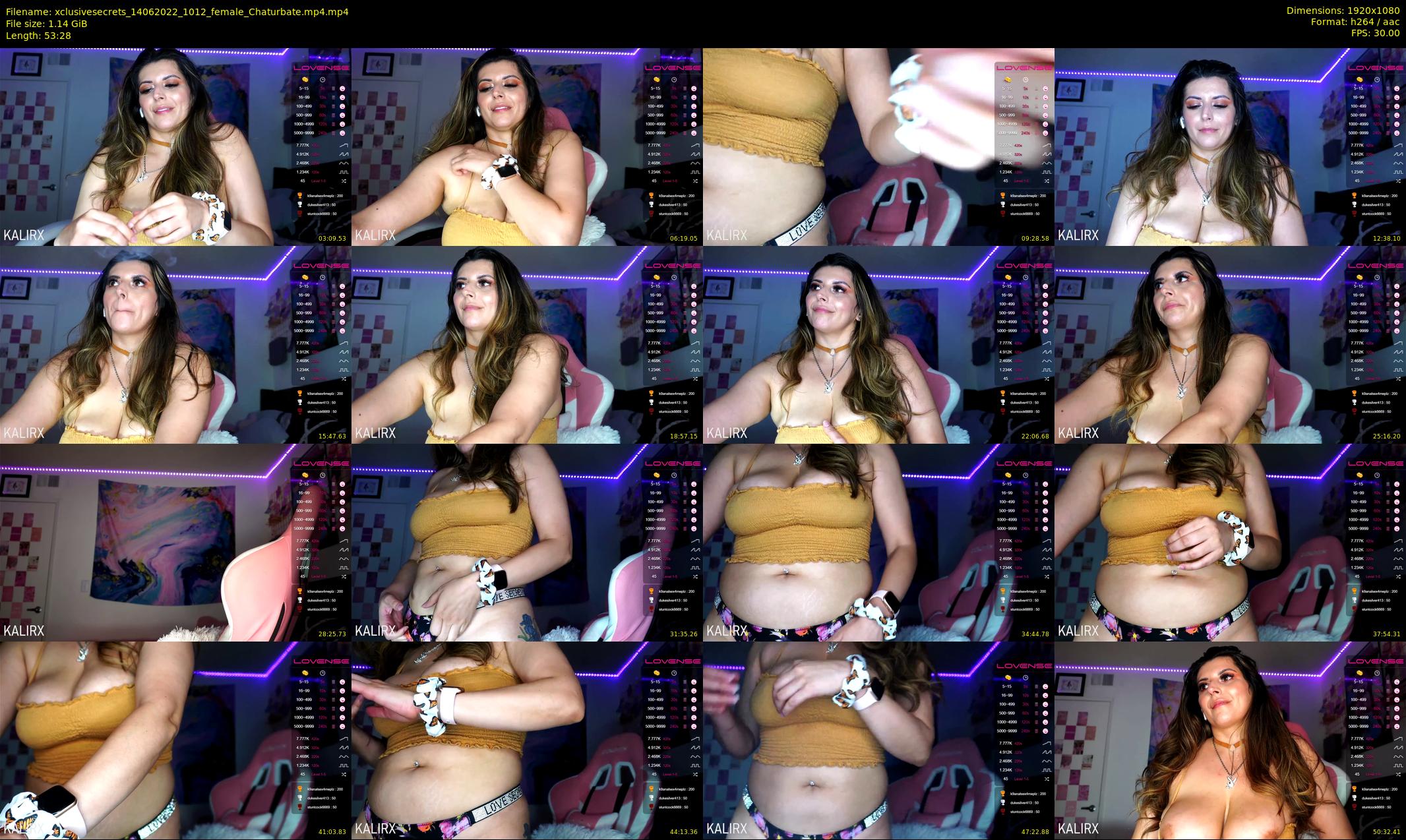 xclusivesecrets — 54 minute Chaturbate female cam show recording, 1080p, Jun 14, 2022