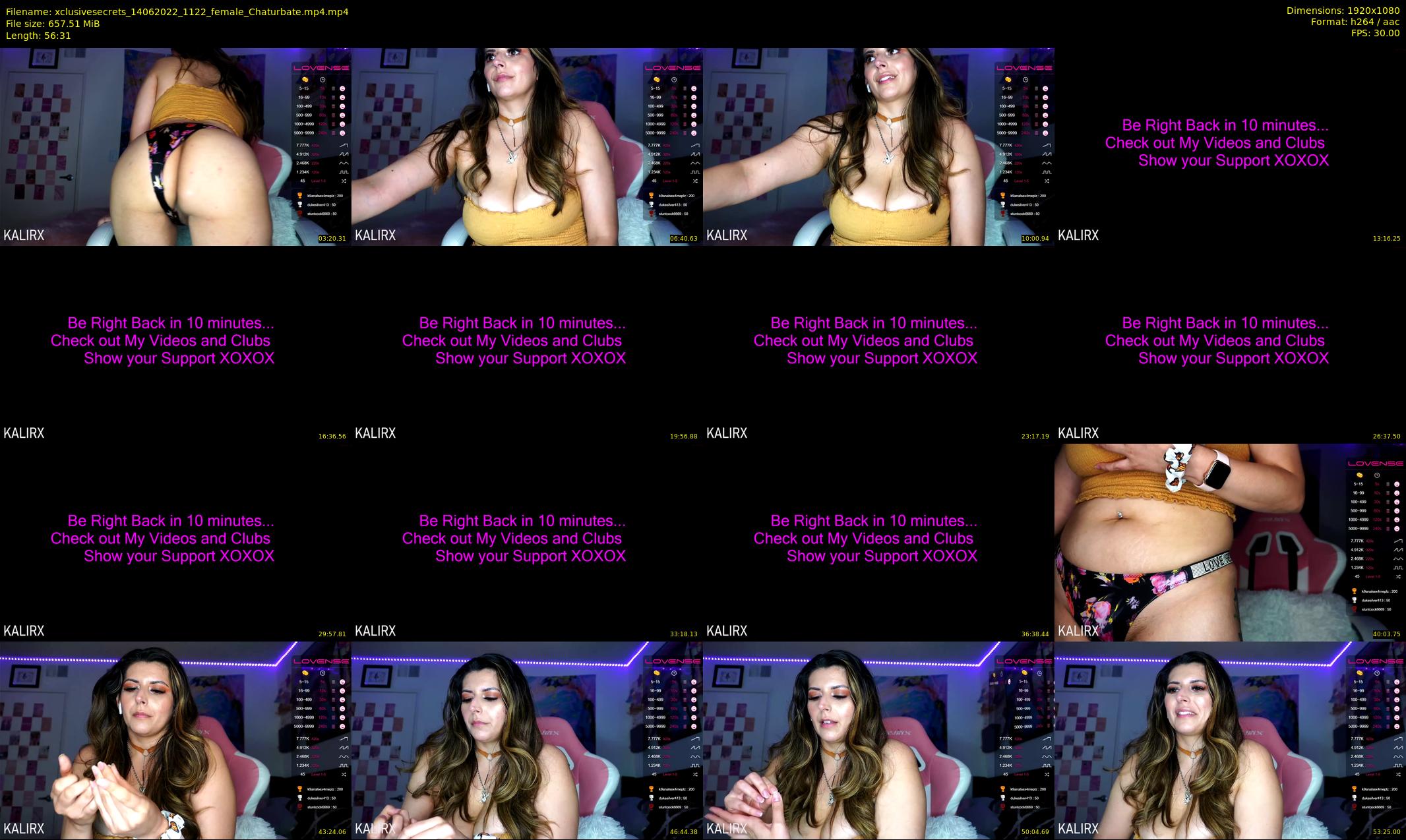xclusivesecrets — 57 minute Chaturbate female cam show recording, 1080p, Jun 14, 2022