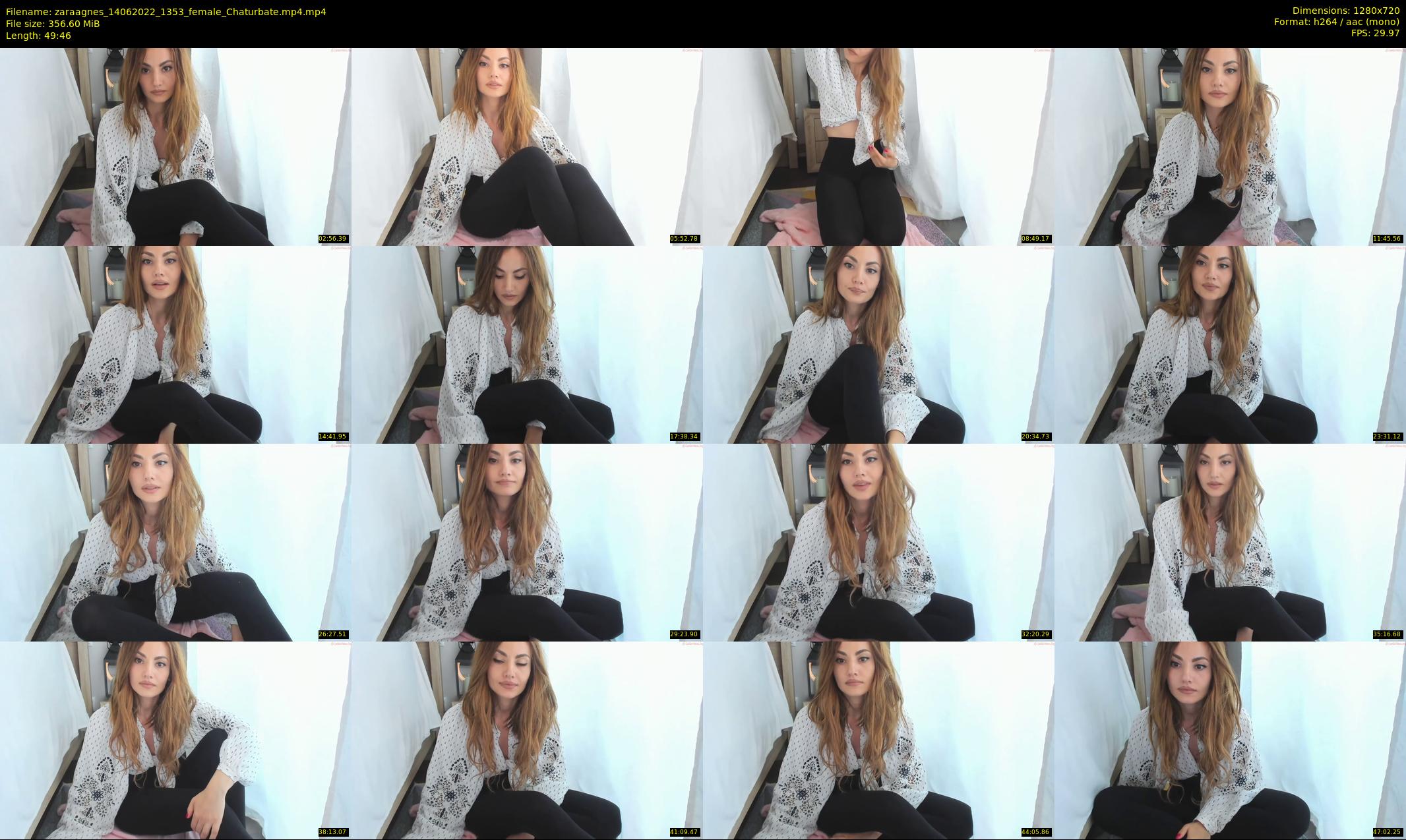 zaraagnes — 50 minute Chaturbate female cam show recording, 720p, Jun 14, 2022