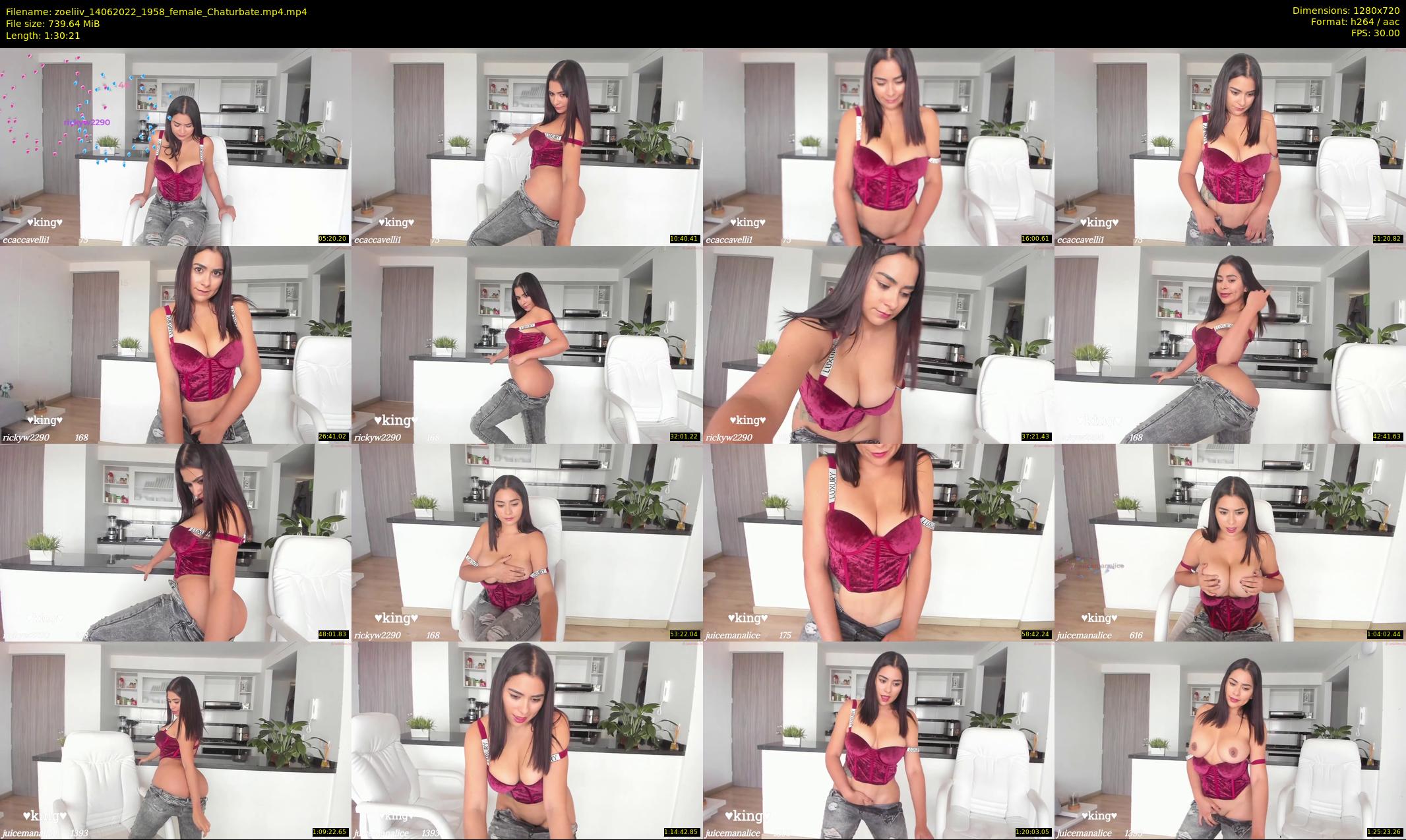 zoeliiv — 91 minute Chaturbate female cam show recording, 720p, Jun 14, 2022