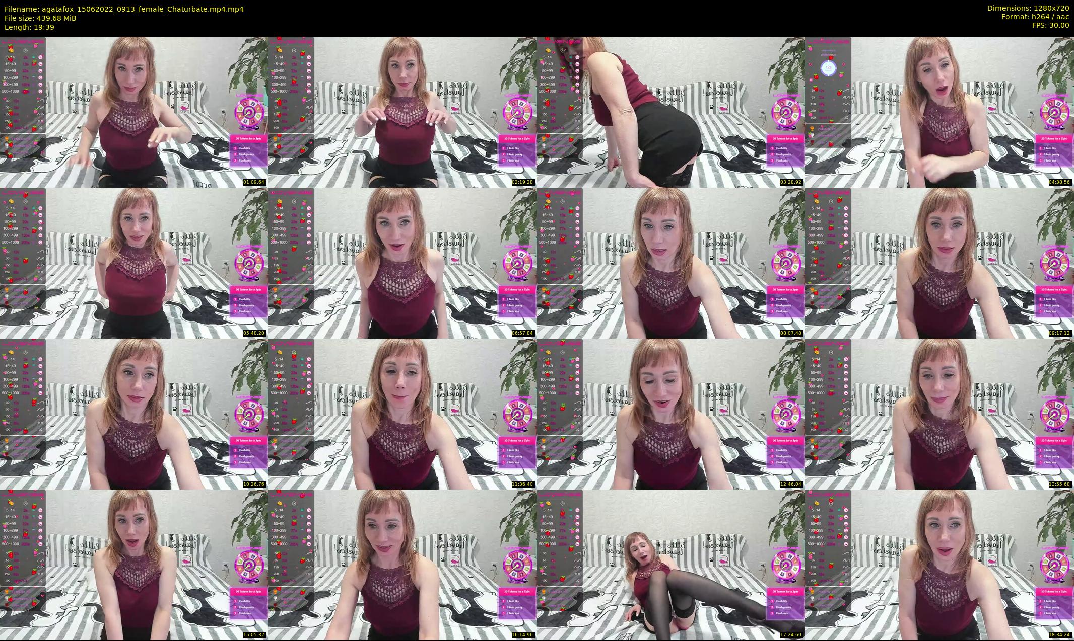 agatafox — 20 minute Chaturbate female cam show recording, 720p, Jun 15, 2022
