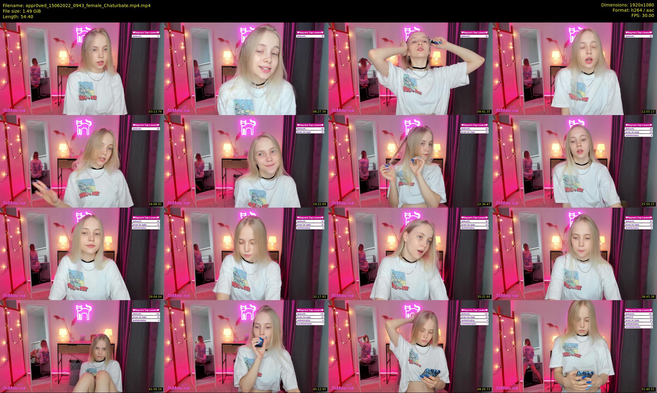 appr0ved — 55 minute Chaturbate female cam show recording, 1080p, Jun 15, 2022
