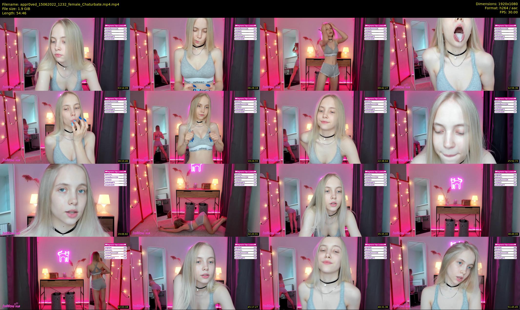 appr0ved — 55 minute Chaturbate female cam show recording, 1080p, Jun 15, 2022