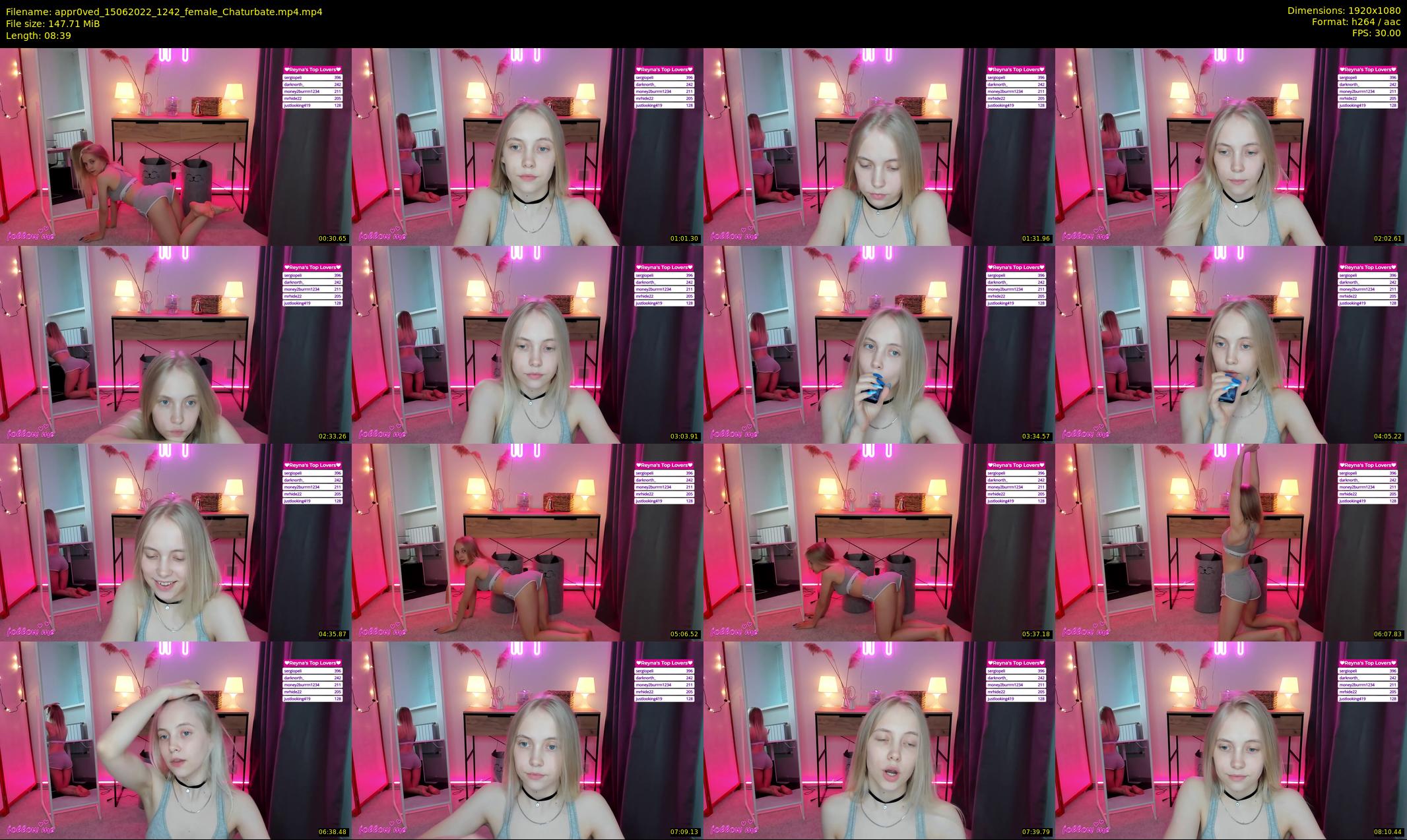 appr0ved — 9 minute Chaturbate female cam show recording, 1080p, Jun 15, 2022