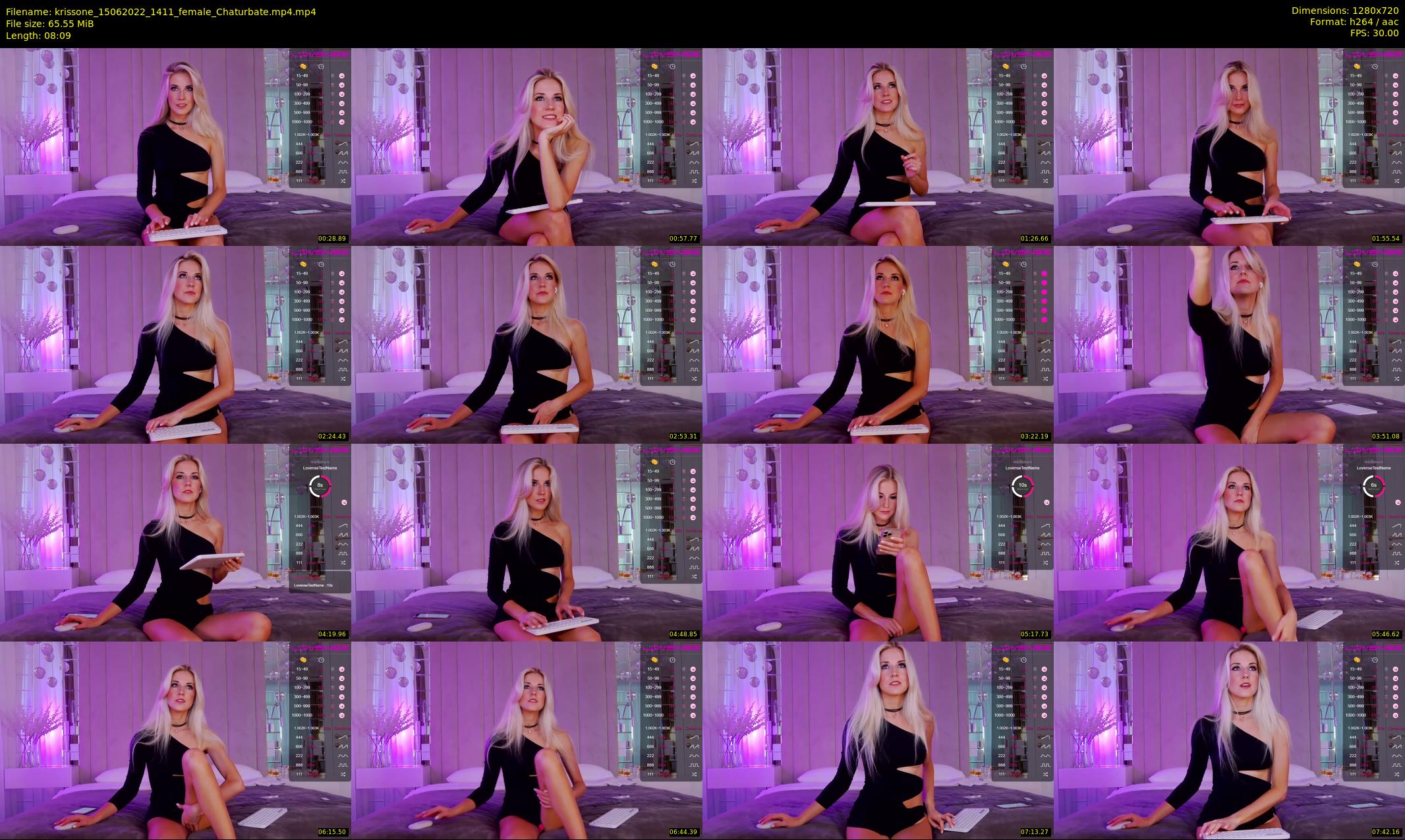 krissone — 9 minute Chaturbate female cam show recording, 720p, Jun 15, 2022