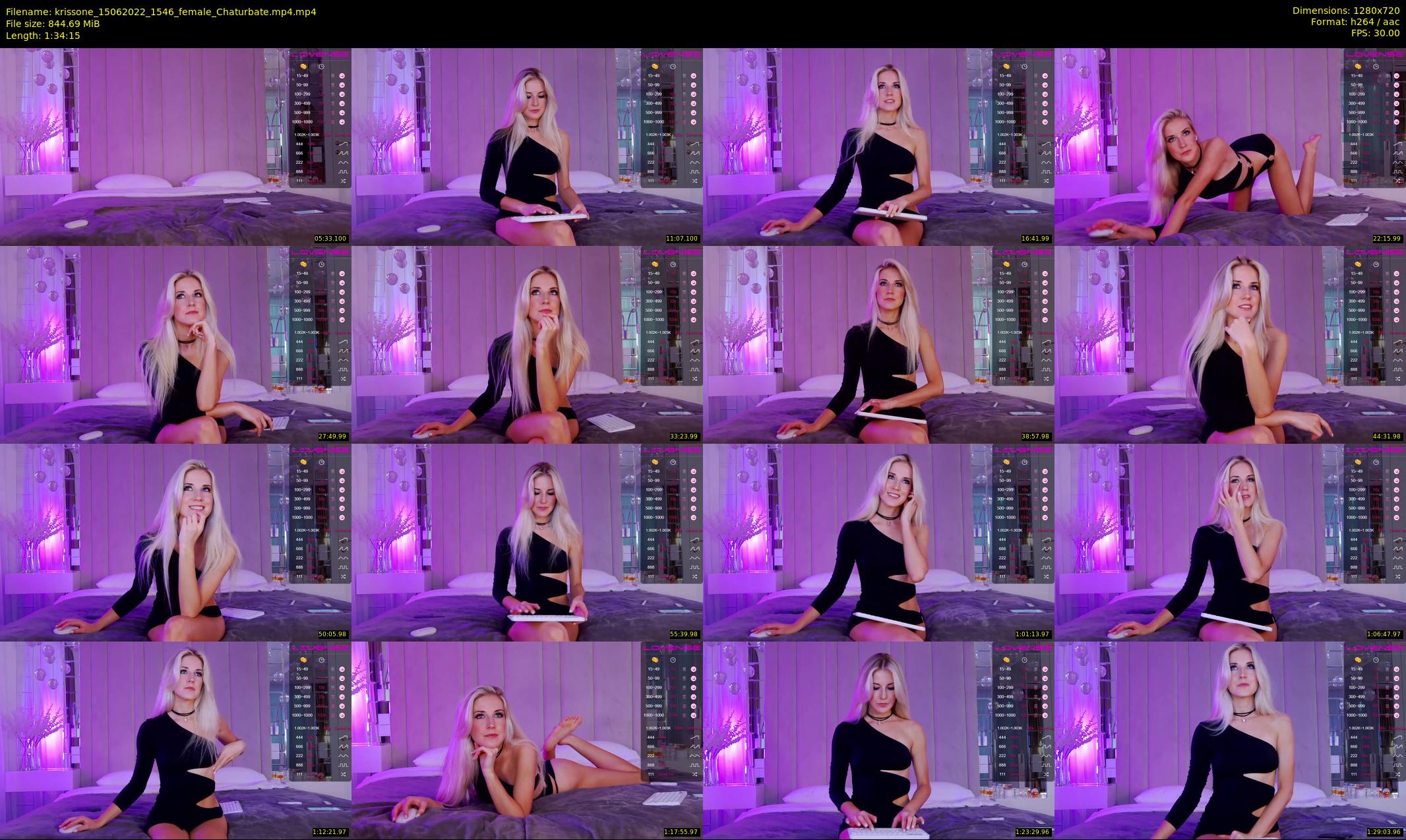 krissone — 95 minute Chaturbate female cam show recording, 720p, Jun 15, 2022