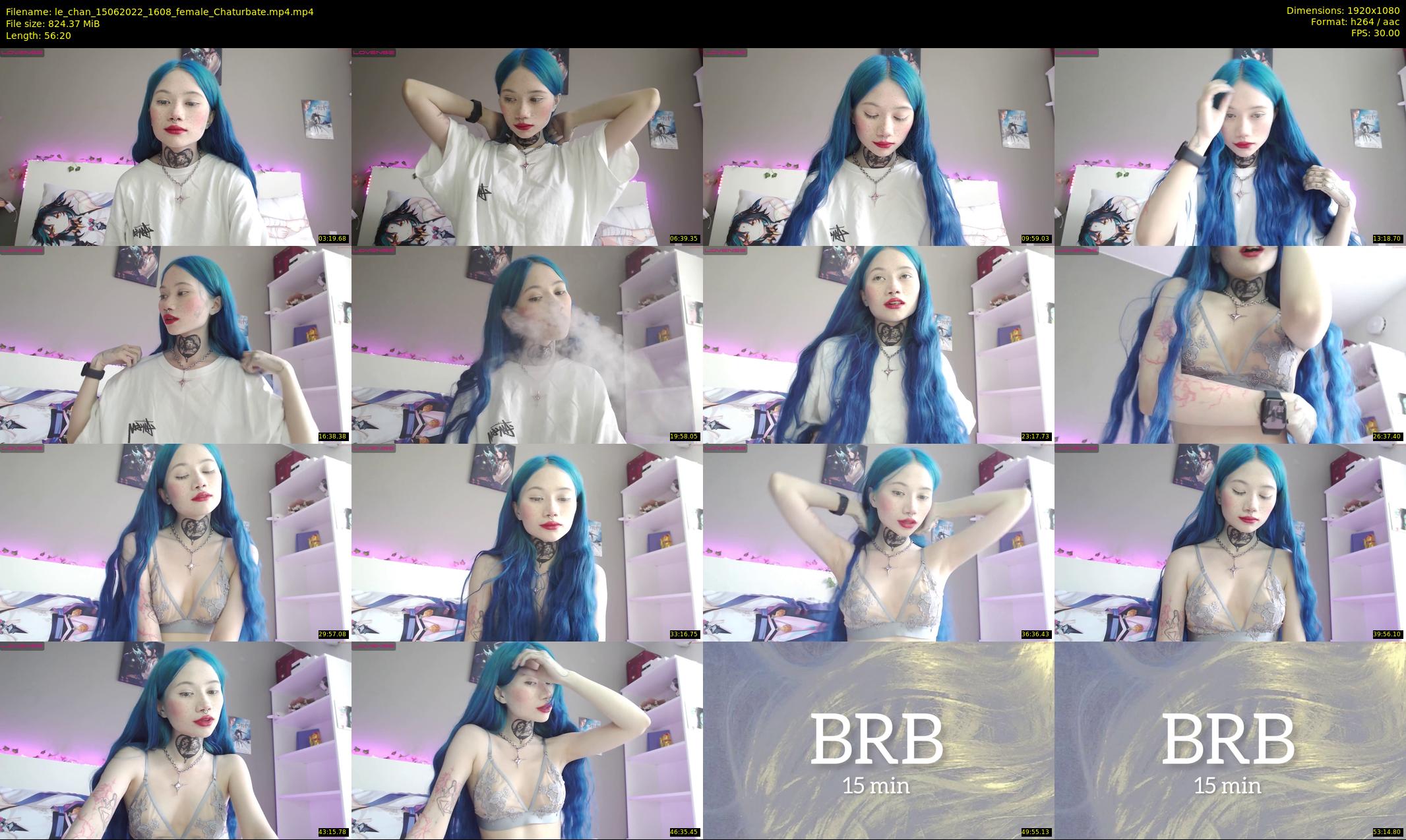 le_chan — 57 minute Chaturbate female cam show recording, 1080p, Jun 15, 2022