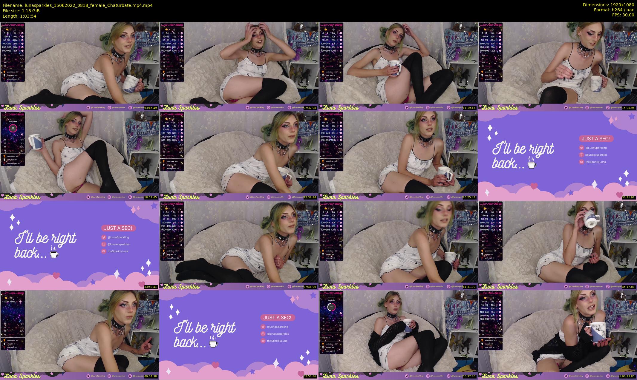 lunasparkles — 64 minute Chaturbate female cam show recording, 1080p, Jun 15, 2022