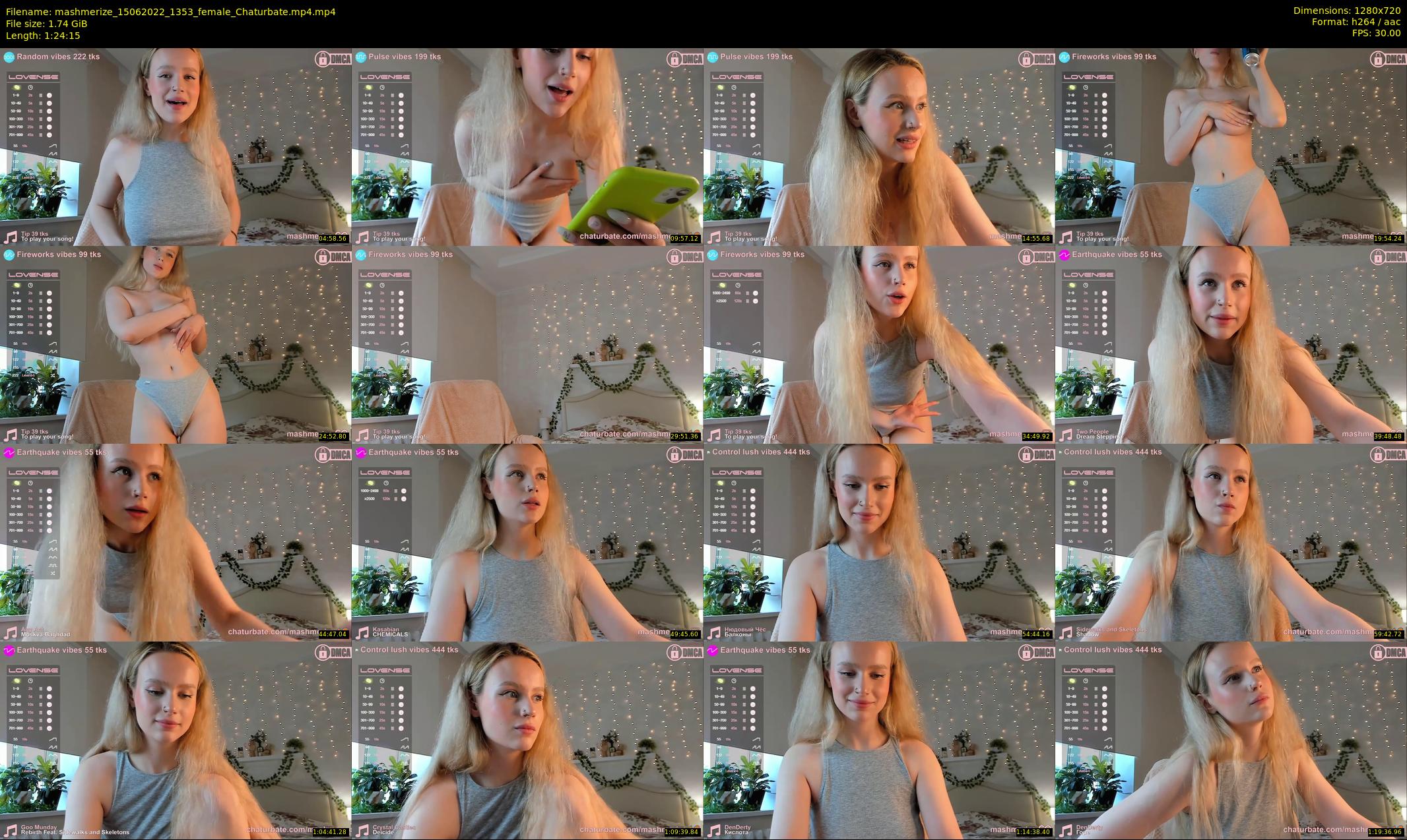 mashmerize — 85 minute Chaturbate female cam show recording, 720p, Jun 15, 2022