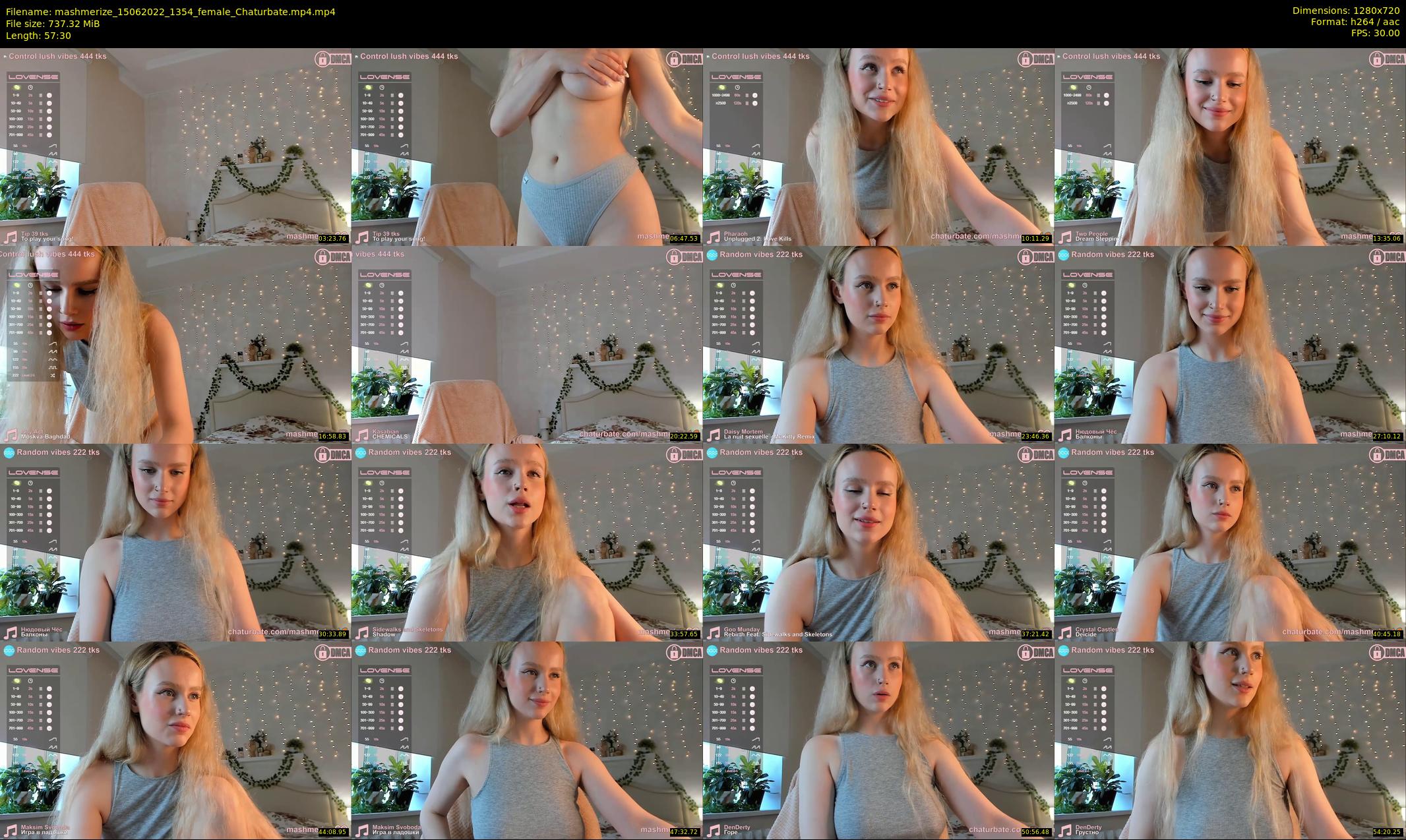 mashmerize — 58 minute Chaturbate female cam show recording, 720p, Jun 15, 2022