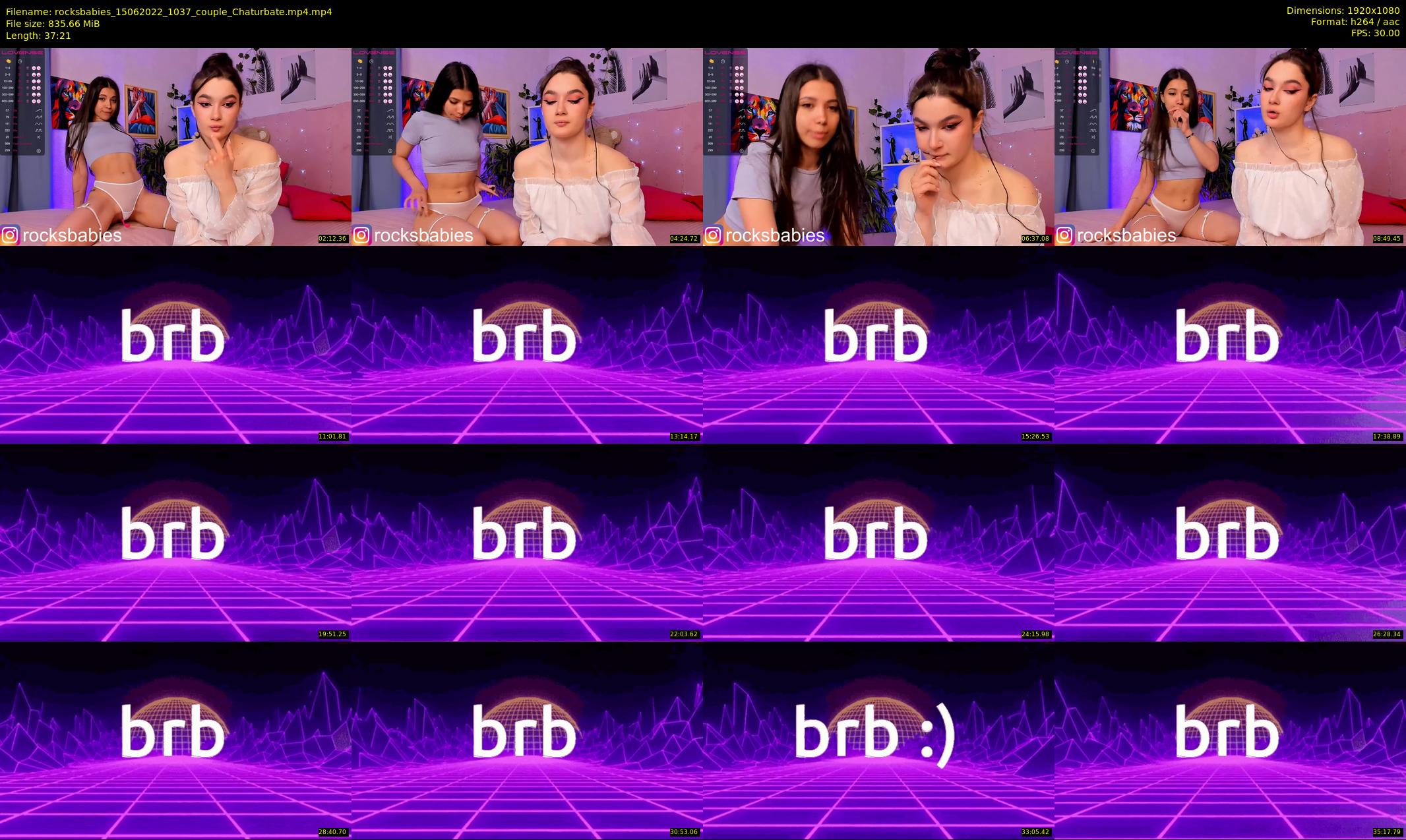 rocksbabies — 38 minute Chaturbate female cam show recording, 1080p, Jun 15, 2022