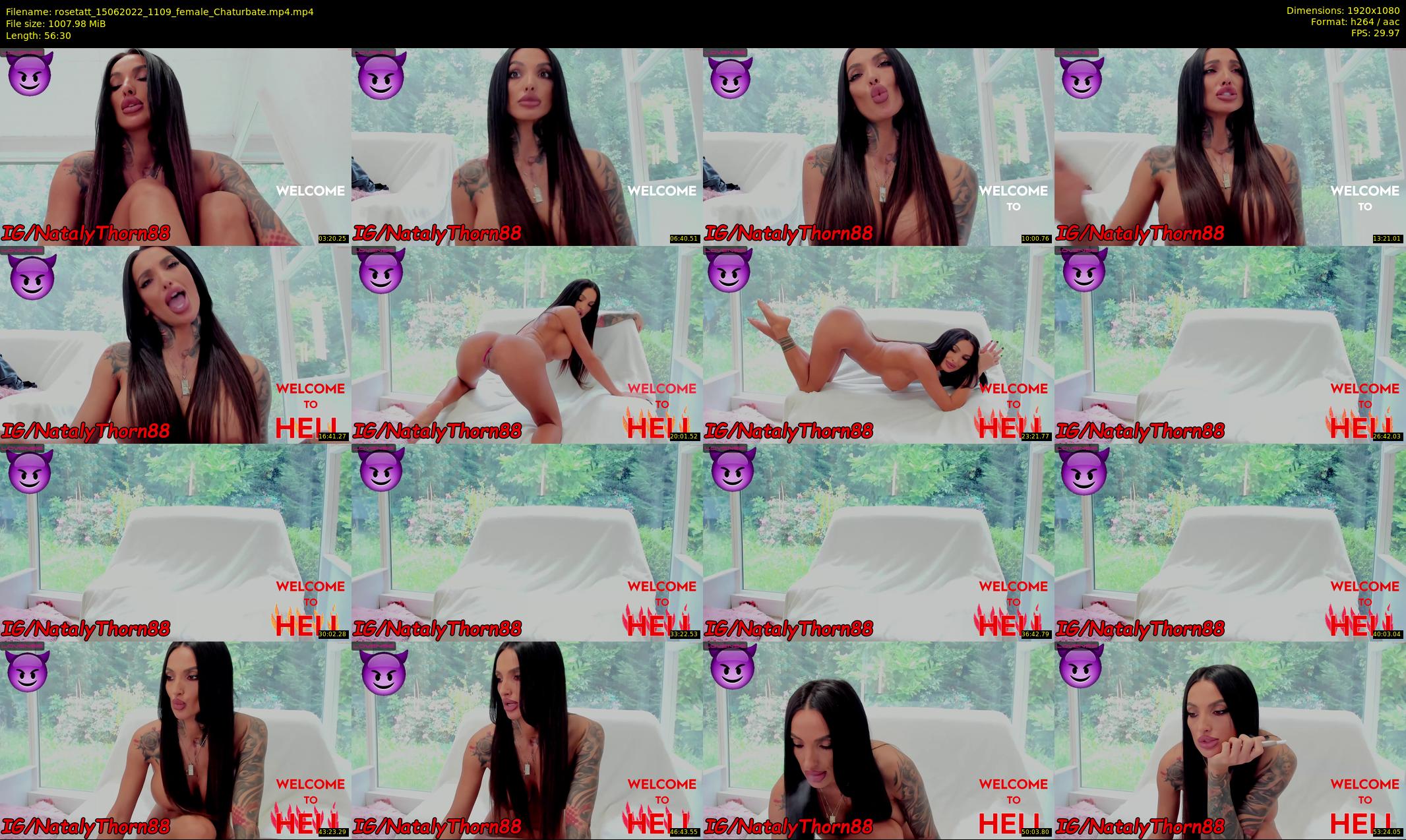 rosetatt — 57 minute Chaturbate female cam show recording, 1080p, Jun 15, 2022