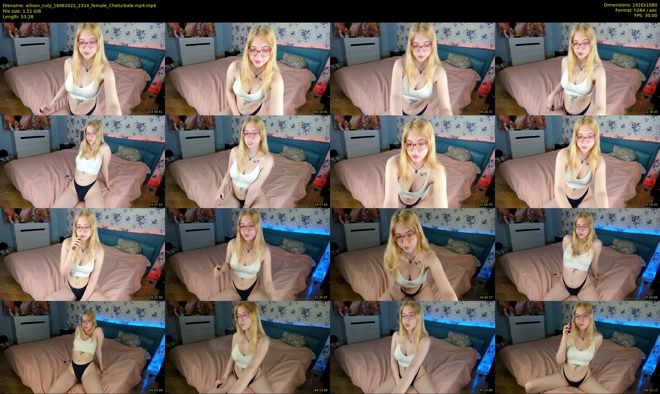 allison_cuty — 54 minute Chaturbate female cam show recording, 1080p, Jun 16, 2022