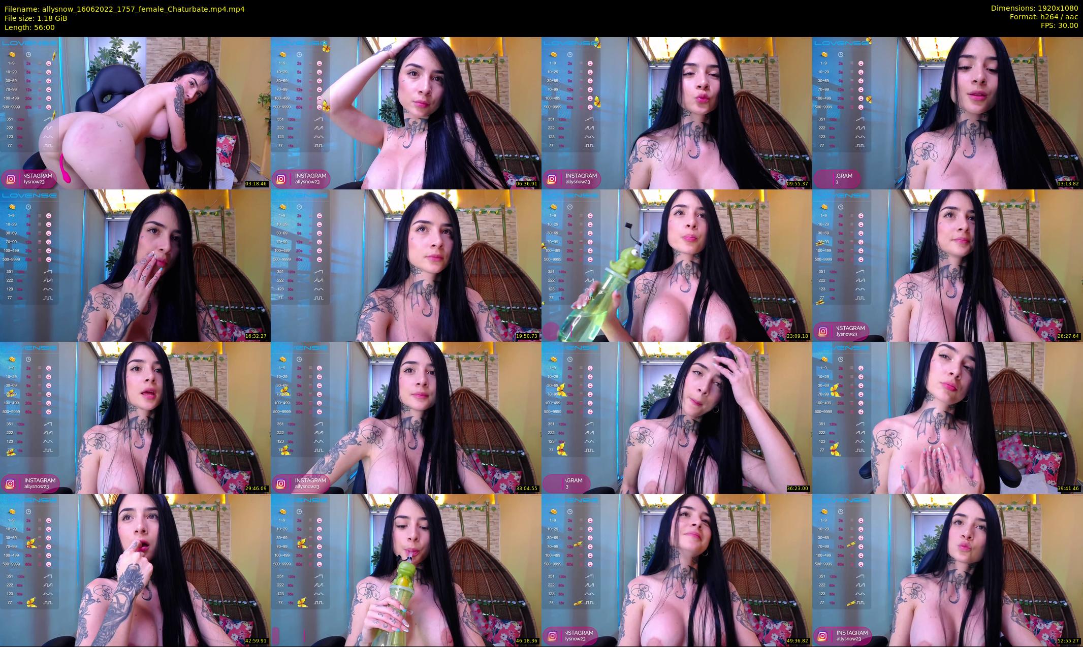 allysnow — 56 minute Chaturbate female cam show recording, 1080p, Jun 16, 2022