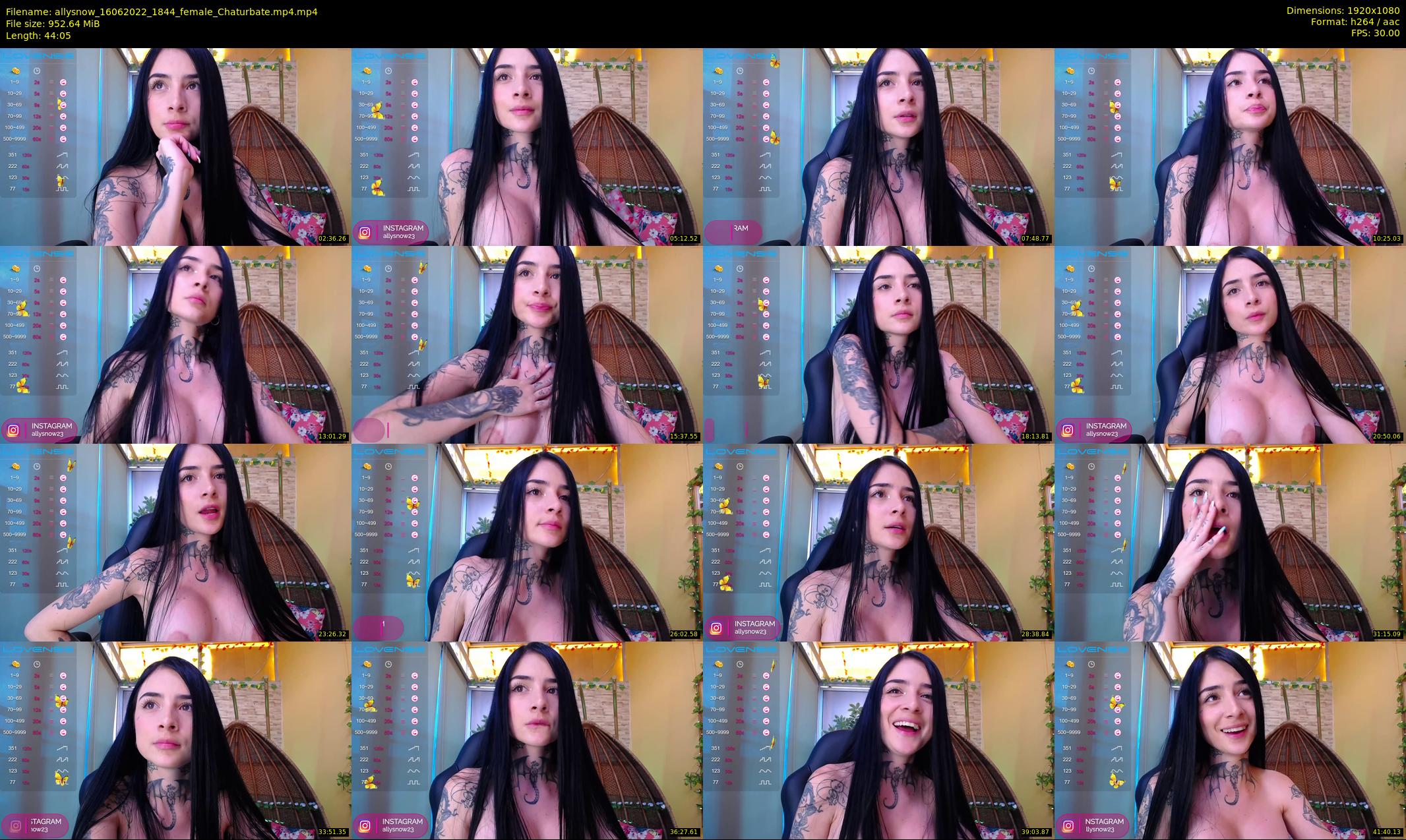 allysnow — 45 minute Chaturbate female cam show recording, 1080p, Jun 16, 2022