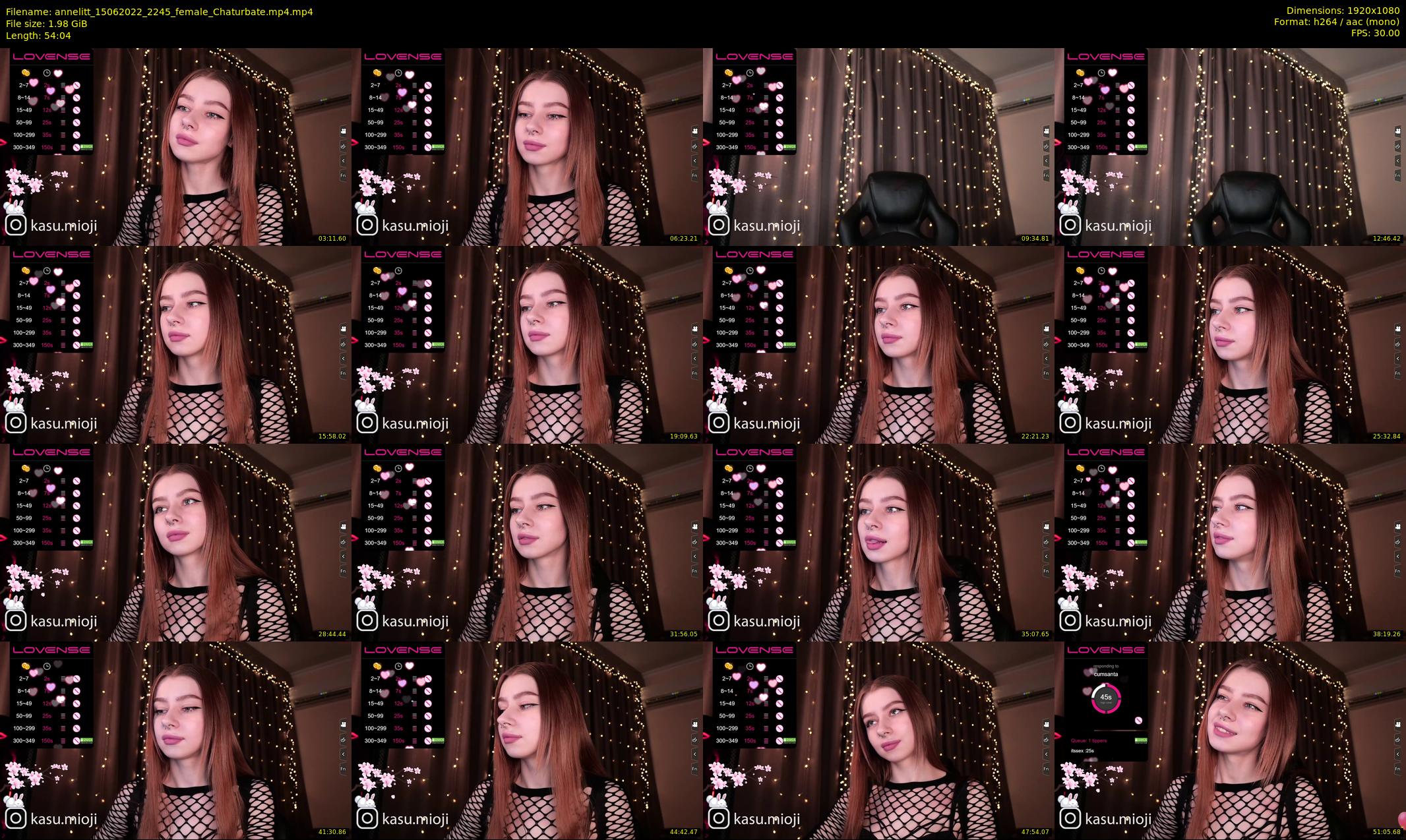 annelitt — 55 minute Chaturbate female cam show recording, 1080p, Jun 15, 2022