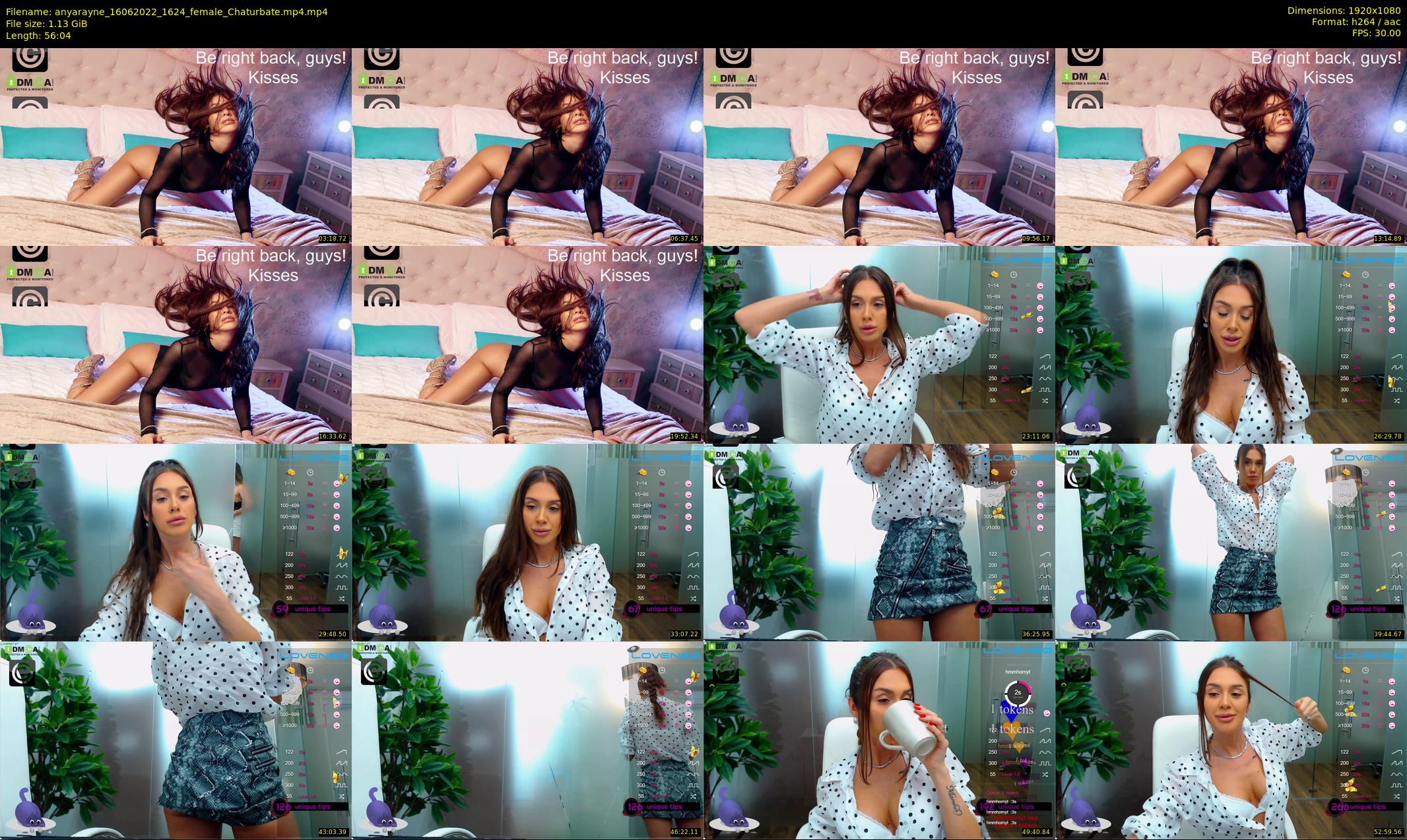 anyarayne — 57 minute Chaturbate female cam show recording, 1080p, Jun 16, 2022