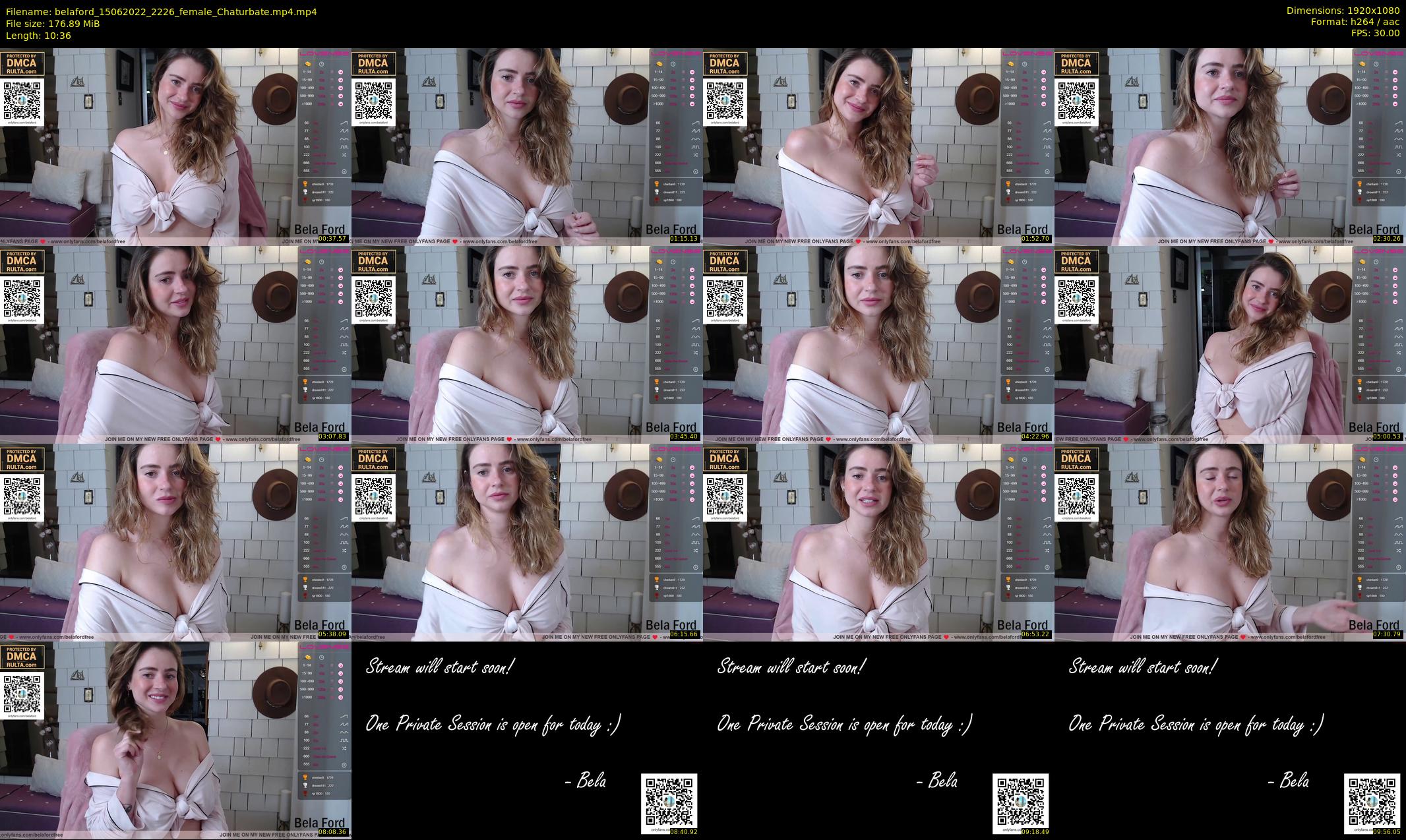belaford — 11 minute Chaturbate female cam show recording, 1080p, Jun 15, 2022