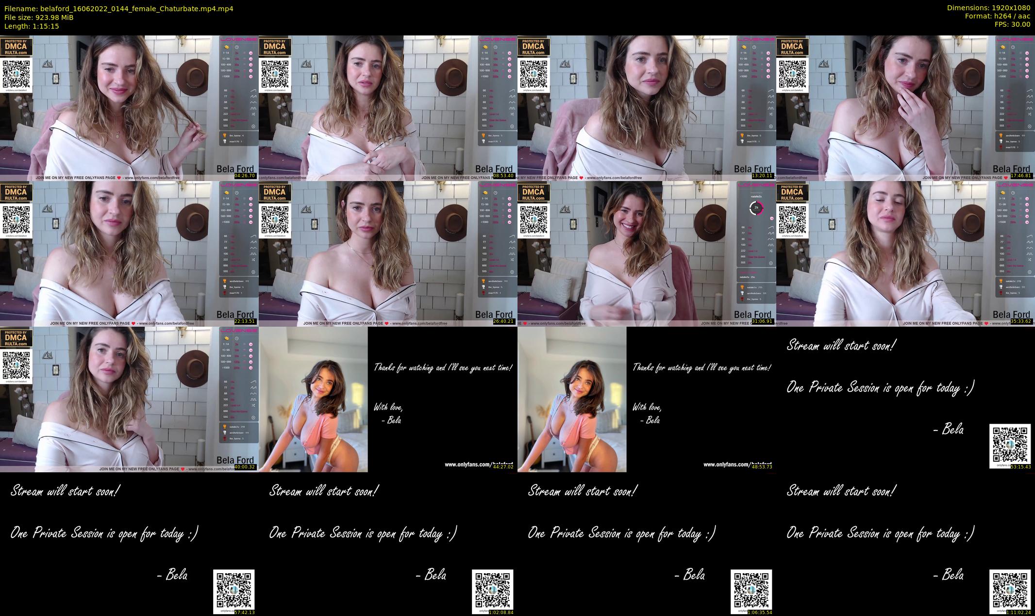belaford — 76 minute Chaturbate female cam show recording, 1080p, Jun 16, 2022